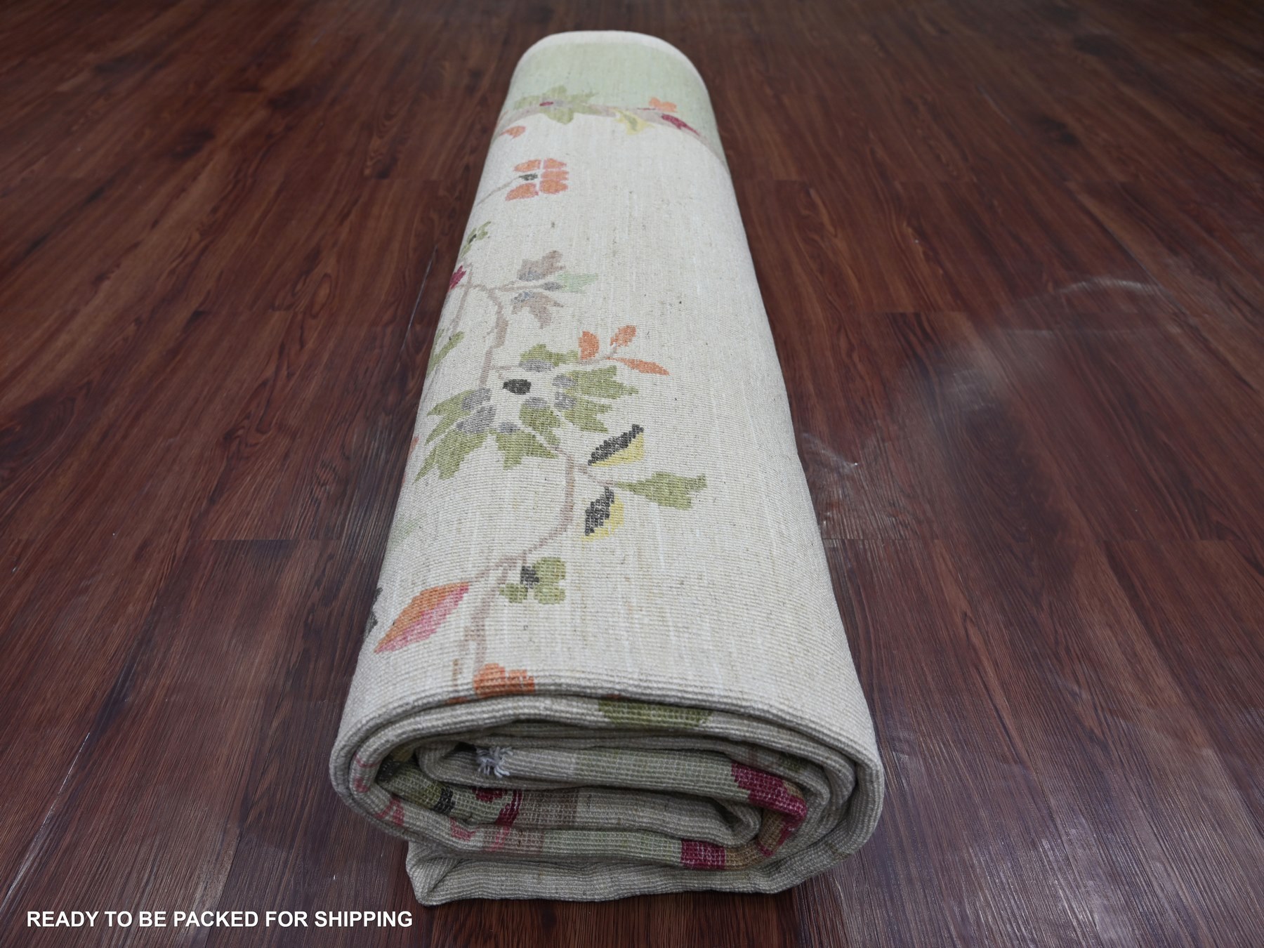 8'10"x12' Misty Gray, Hand Knotted, Chinese Art Deco Inspired Peshawar, Vegetable Dyes, Soft and Shiny Wool, Oriental Rug HR22625 - Image 9
