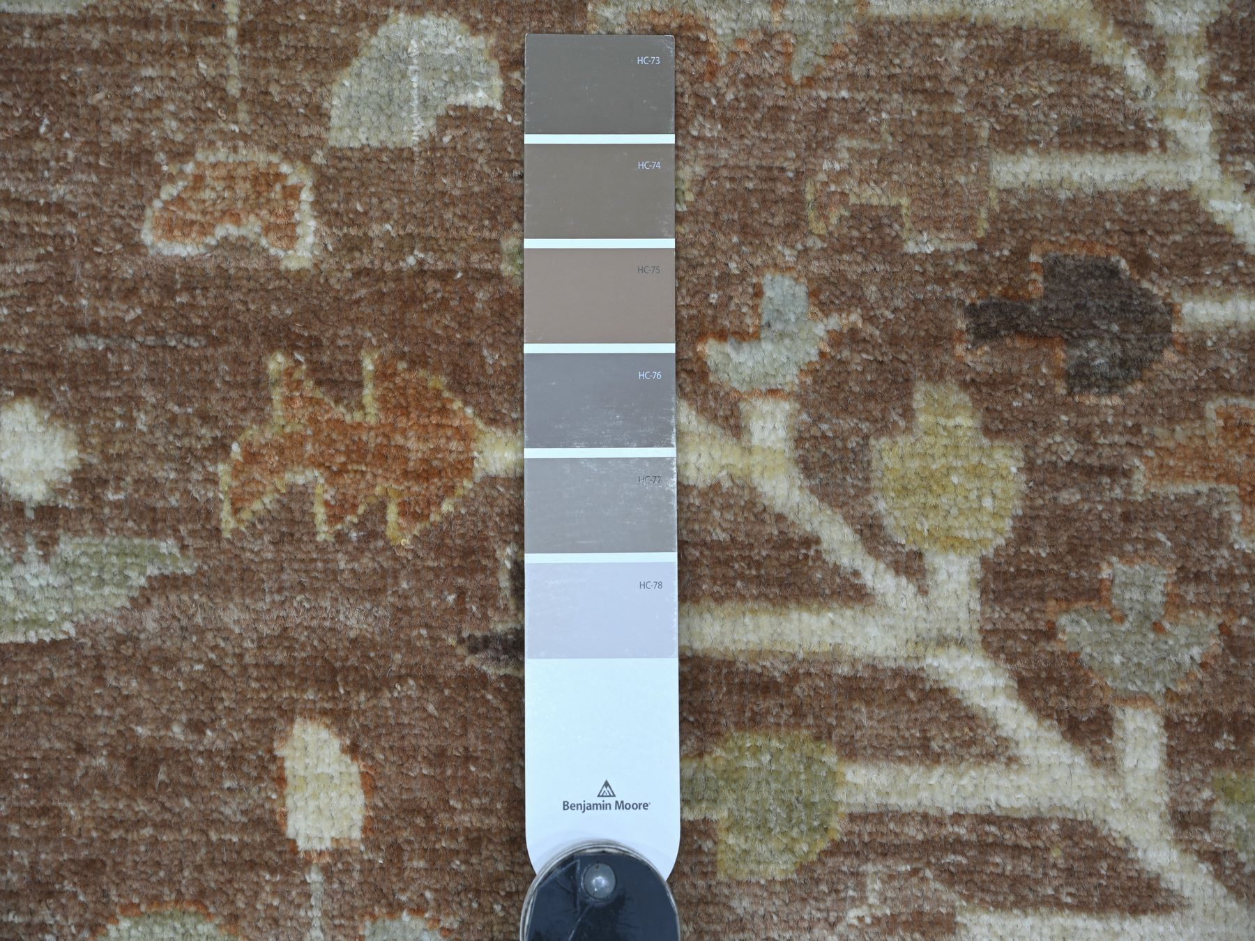 9'6"x11'8" Cedar Brown, Afghan Angora Oushak with Willow and Cypress Tree Design, Hand Knotted, 100% Wool, Vegetable Dyes, Oriental Rug HR22724 - Image 7