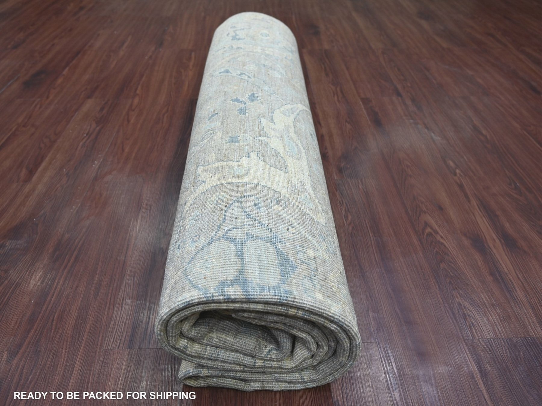 8'x10' Misty Gray, Peshawar with Bijar Garus Design, Hand Knotted, 100% Wool, Vegetable Dyes, Densely Woven, Oriental Rug HR22800 - Image 9
