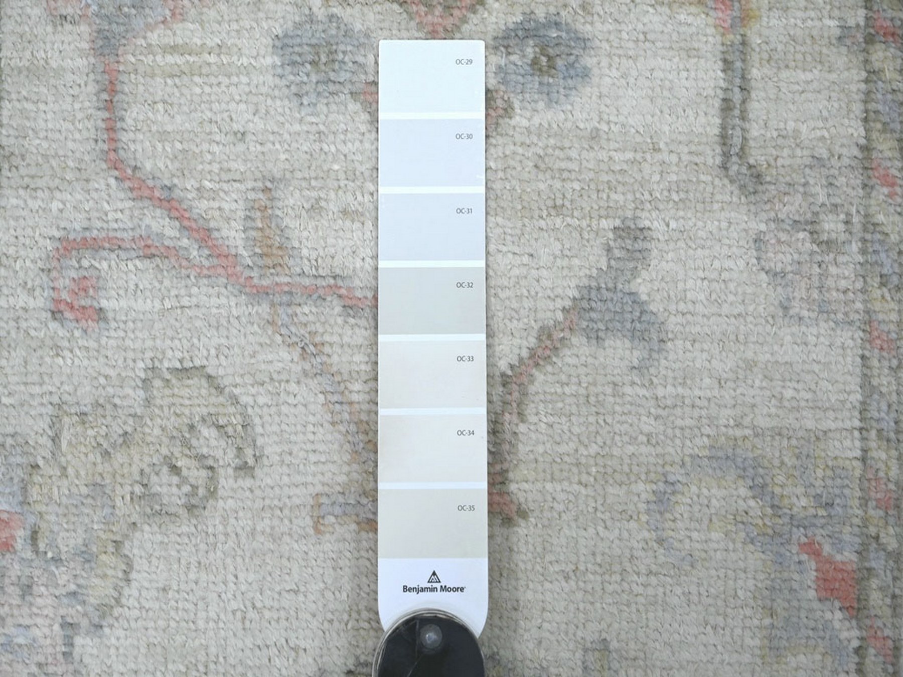 3'x19'6" Alabaster White, Afghan Angora Oushak with All Over Leaf Design, Hand Knotted, 100% Wool, Vegetable Dyes, XL Runner, Oriental Rug HR22905 - Image 3