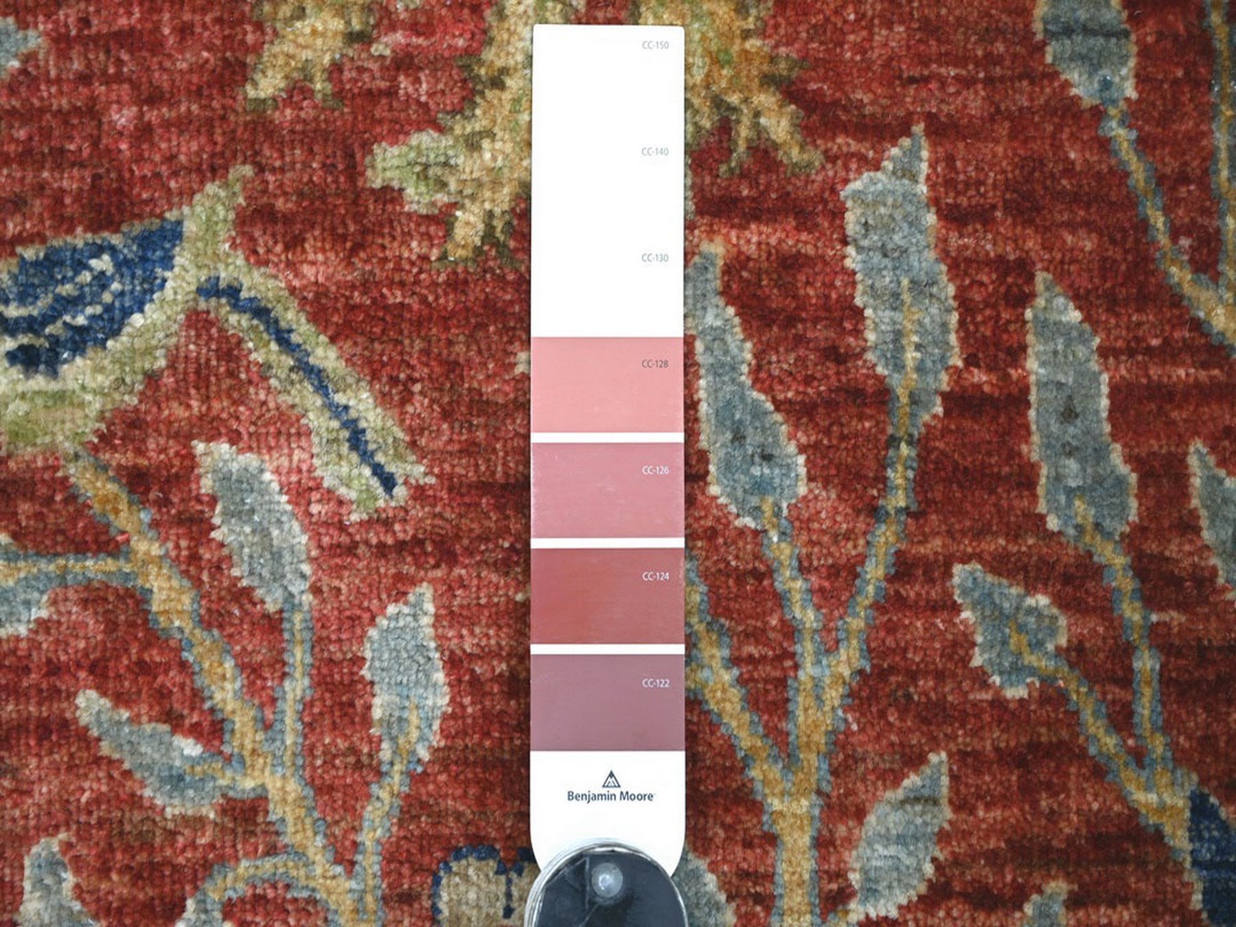 2'6"x16' Crimson Red, Afghan Peshawar with Birds of Paradise Design, Hand Knotted, Soft and Shiny Wool, Vegetable Dyes, XL Runner, Oriental Rug HR22952 - Image 3