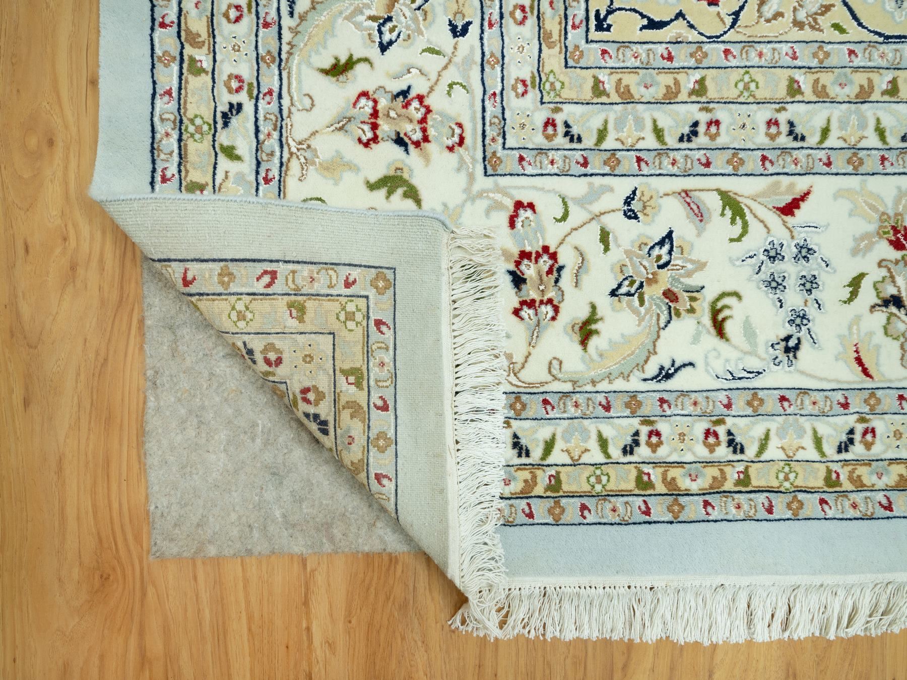 11'6"x15'6" Oslo Blue, 250 KPSI, Velvety Wool, Nain Central Large Medallion Floral Design Denser Weave, Hand Knotted, Oversized Oriental Rug HR90608 - Image 4