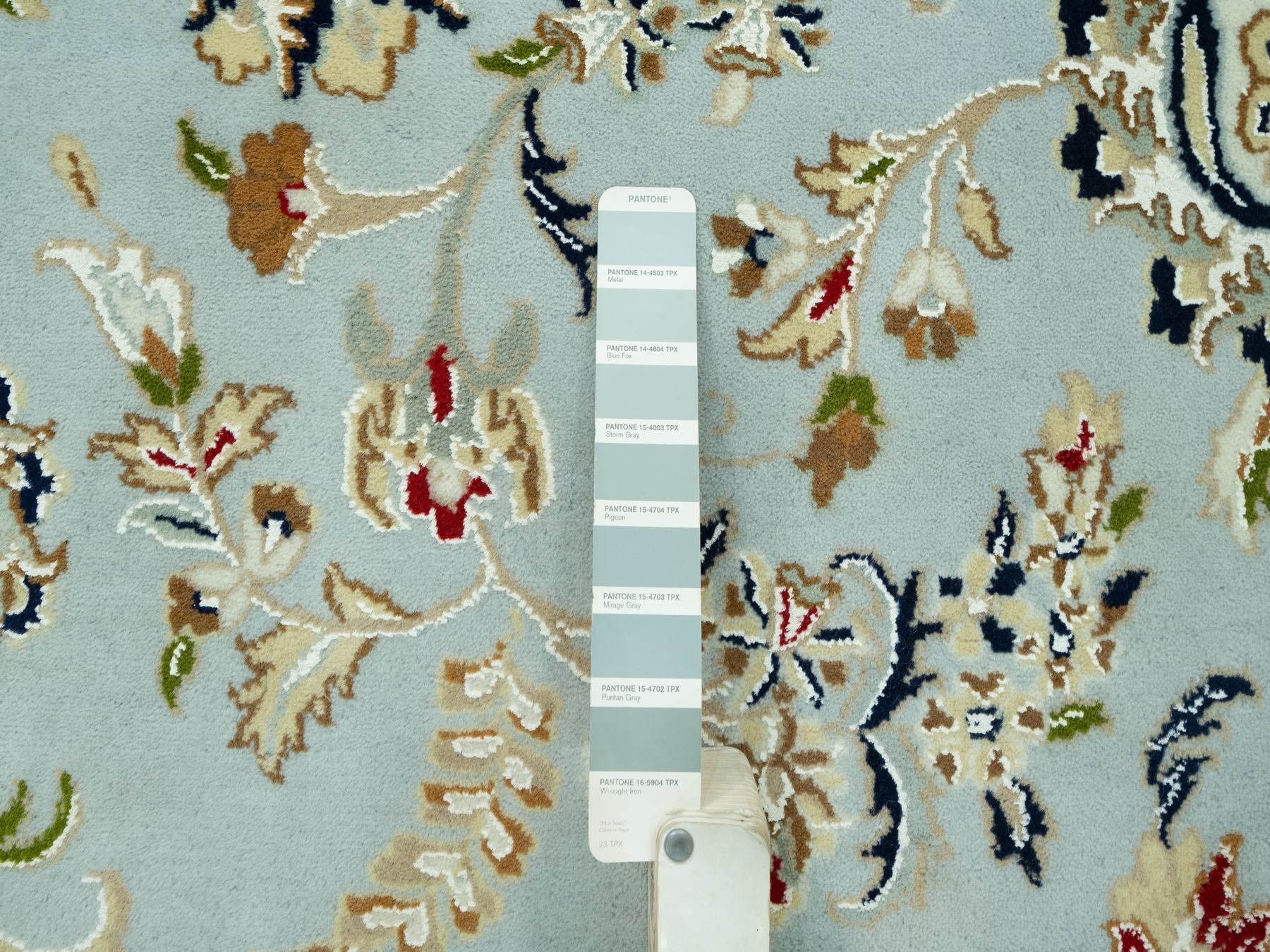 11'6"x15'6" Oslo Blue, 250 KPSI, Velvety Wool, Nain Central Large Medallion Floral Design Denser Weave, Hand Knotted, Oversized Oriental Rug HR90608 - Image 7
