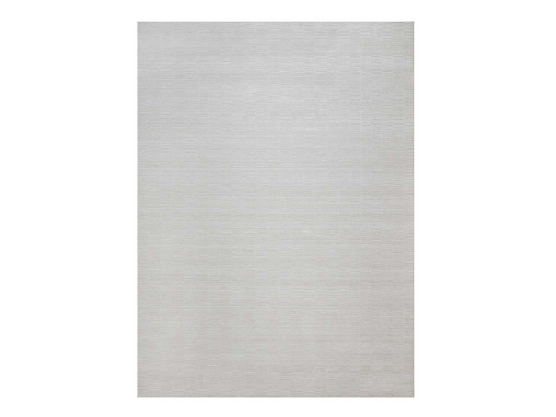 10'x14' Daisy White, Pure Wool, Plain Modern Striae Design, Tone on Tone, Soft to the Touch, Hand Loomed, Oriental Rug HR92228