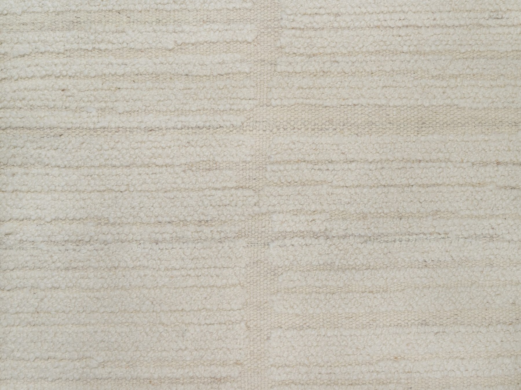2'6"x10'3" Lace White, Modern, Piled Flat Weave, Tone on Tone, Textured, Hand Knotted, Undyed Natural Wool, Runner, Oriental Rug HR92249 - Image 5
