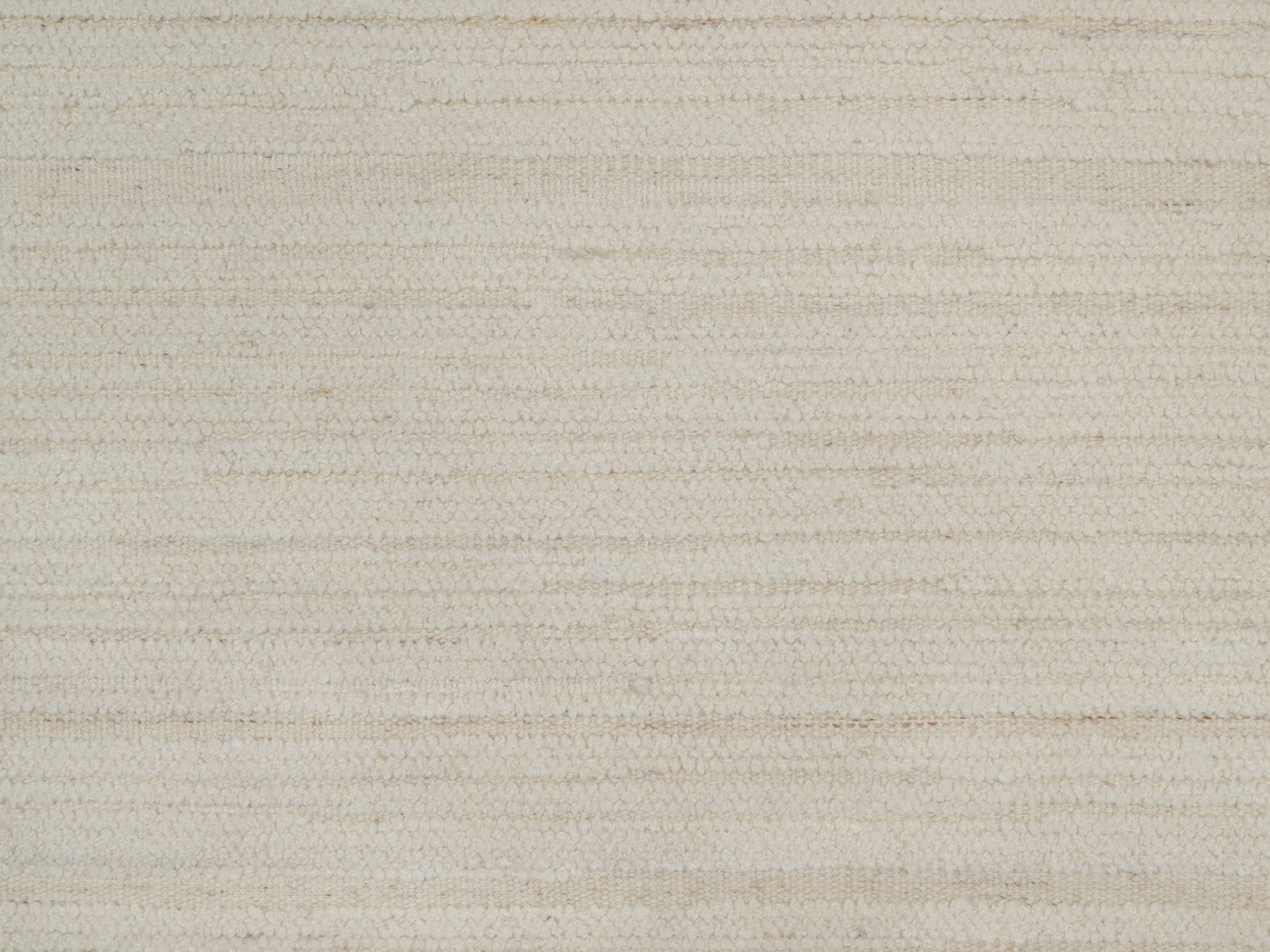 6'x6' Lace White, Hand Knotted, Modern, Piled Flat Weave, Tone on Tone, Textured, Undyed Natural Wool, Round, Oriental Rug HR92277 - Image 5