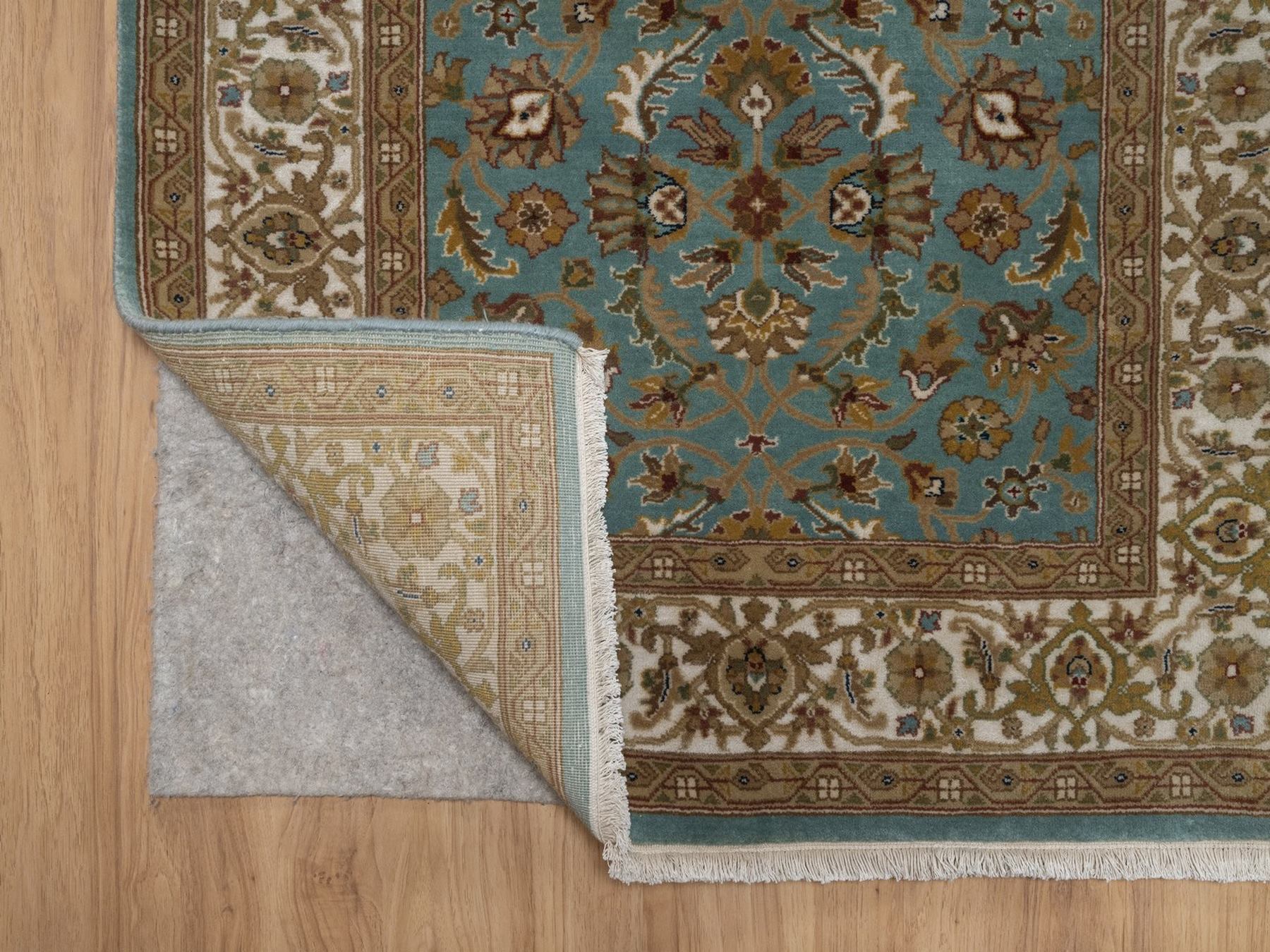 3'1"x16' Turkish Blue, Tabriz Revival, Hand Knotted, Hand Spun New Zealand Wool, 300 KPSI, XL Runner, Oriental Rug HR92335 - Image 3