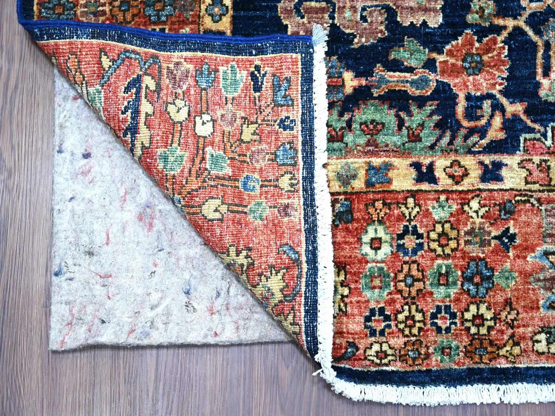 8'x10' Yale Blue, Aryana Grade, Northwest Persian with All Over Design, Vegetable Dyes, High Mountain Wool, Hand Knotted, Densely Woven, Oriental Rug HR21134 - Image 4