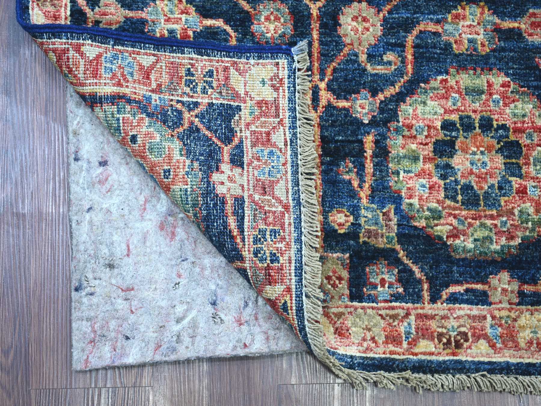 2'6"x21'8" Yale Blue, Aryana Grade, Northwest Persian with All Over Design, Vegetable Dyes, High Mountain Wool, Hand Knotted, Densely Woven, XL Runner, Oriental Rug HR21169 - Image 2