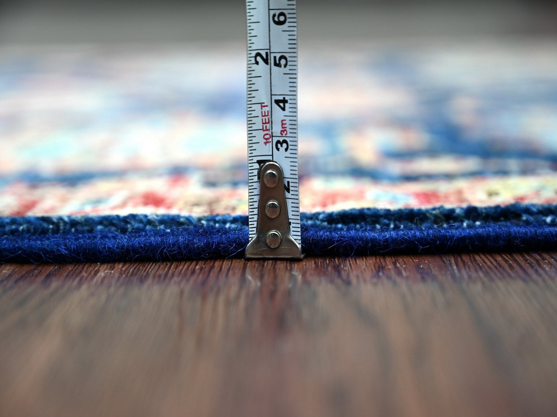 2'6"x21'8" Yale Blue, Aryana Grade, Northwest Persian with All Over Design, Vegetable Dyes, High Mountain Wool, Hand Knotted, Densely Woven, XL Runner, Oriental Rug HR21169 - Image 5