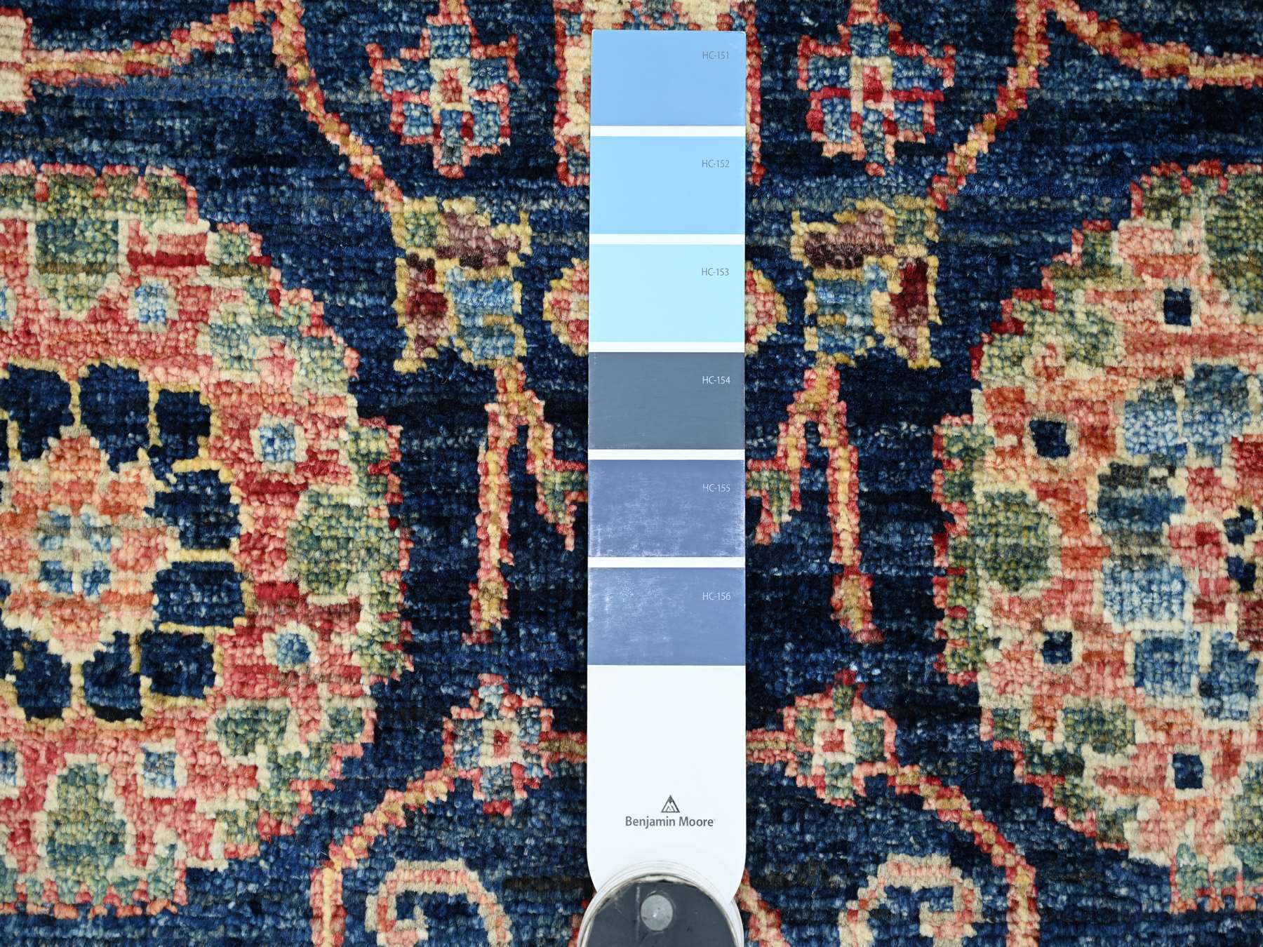 2'7"x21'8" Yale Blue, Aryana Grade, Northwest Persian with All Over Design, Vegetable Dyes, High Mountain Wool, Hand Knotted, Densely Woven, XL Runner, Oriental Rug HR21185 - Image 3