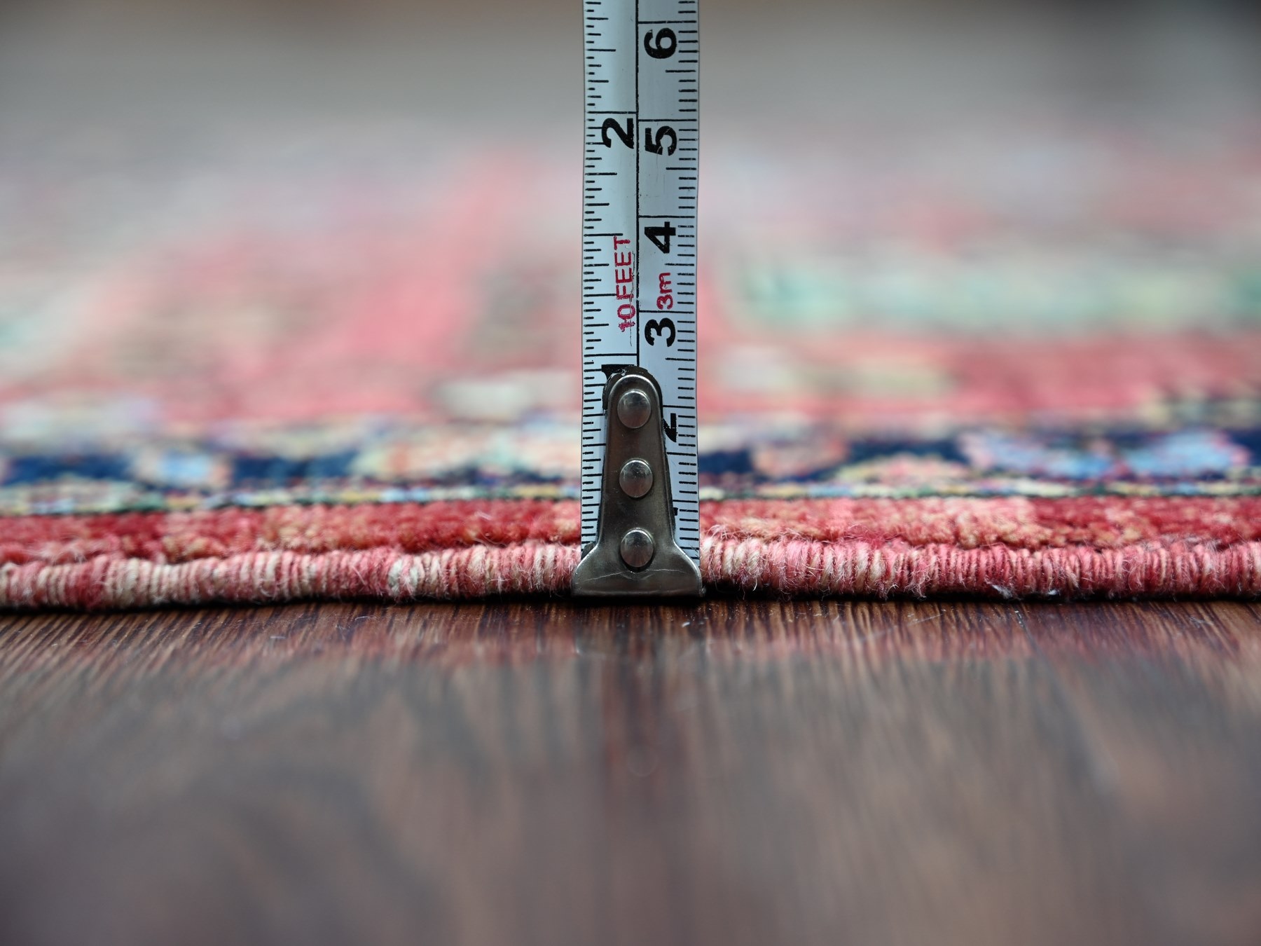 2'8"x19'7" Lychee Red, Northwest Persian All Over Design, Aryana Grade, Vegetable Dyes, Soft Pile, High Mountain Wool, Hand Knotted, Densely Woven, XL Runner, Oriental Rug HR21212 - Image 5