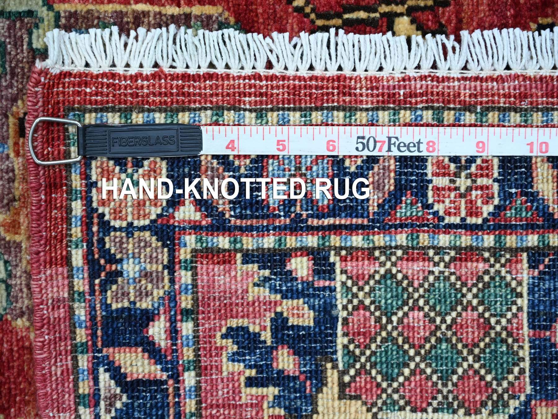 2'8"x19'7" Lychee Red, Northwest Persian All Over Design, Aryana Grade, Vegetable Dyes, Soft Pile, High Mountain Wool, Hand Knotted, Densely Woven, XL Runner, Oriental Rug HR21212 - Image 6