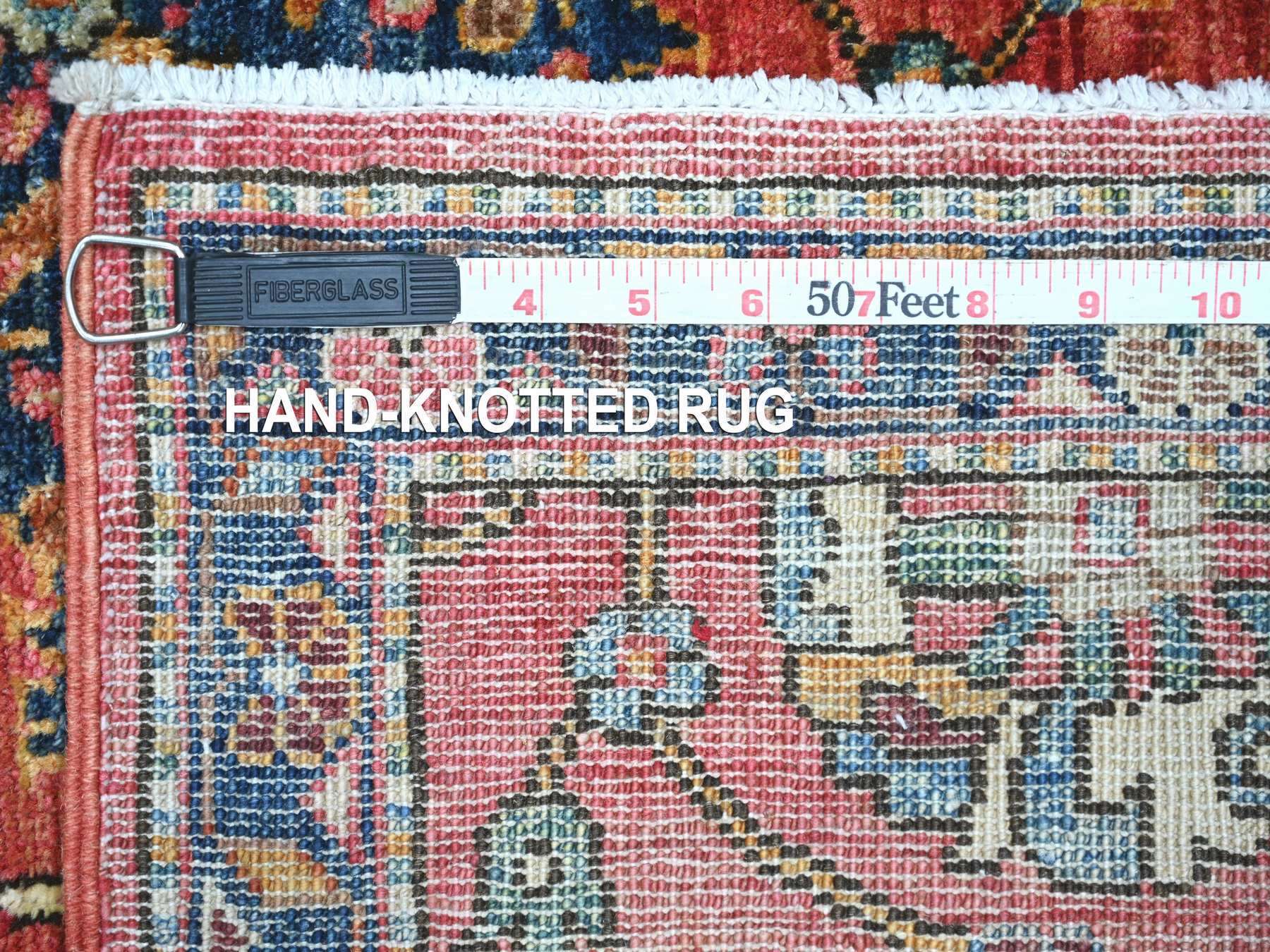 2'8"x16'1" Crimson Red, Northwest Persian All Over Design, Aryana Grade, Hand Knotted, Vegetable Dyes, Soft Pile, High Mountain Wool, Densely Woven, XL Runner, Oriental Rug HR21331 - Image 6