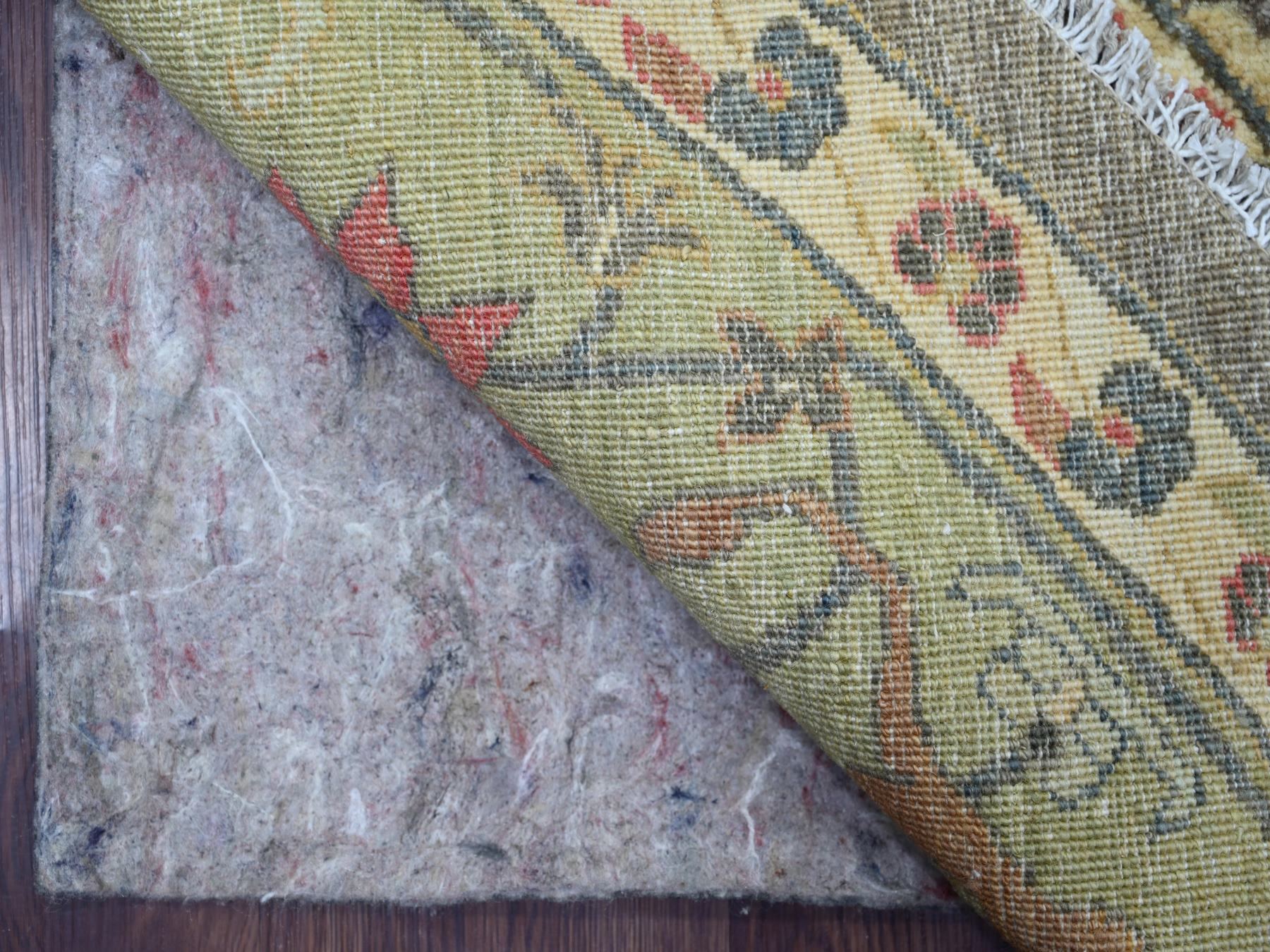 10'x10' Dim Gray, Peshawar with Ziegler Mahal Design, Hand Knotted, High Mountain Wool, Denser Weave, Round, Oriental Rug HR21538 - Image 4