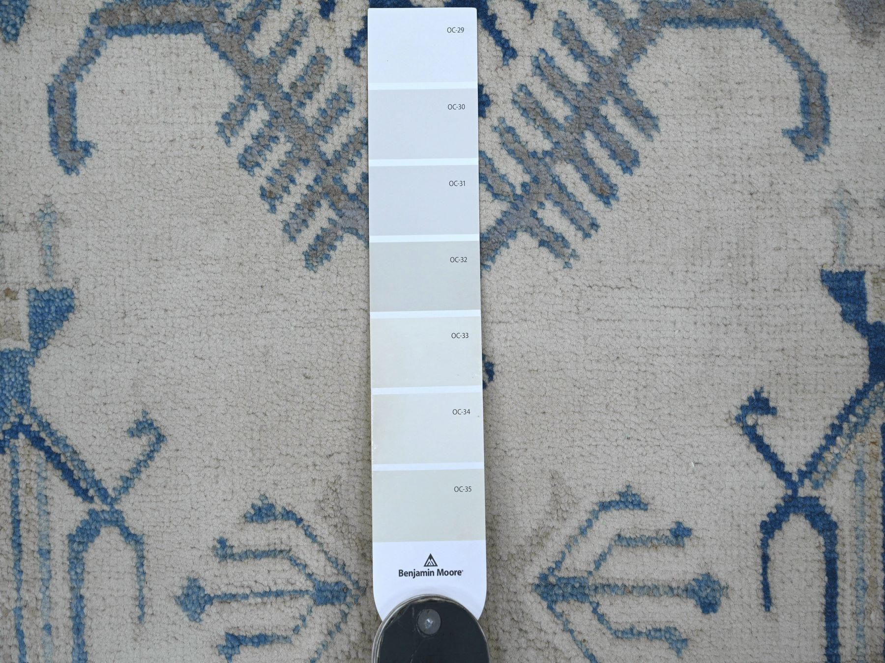7'10"x9'9" Pearl White, Vintage Look Kazak with All Over Design, Hand Knotted, 100% Wool, Natural Dyes, Oriental Rug HR21656 - Image 7