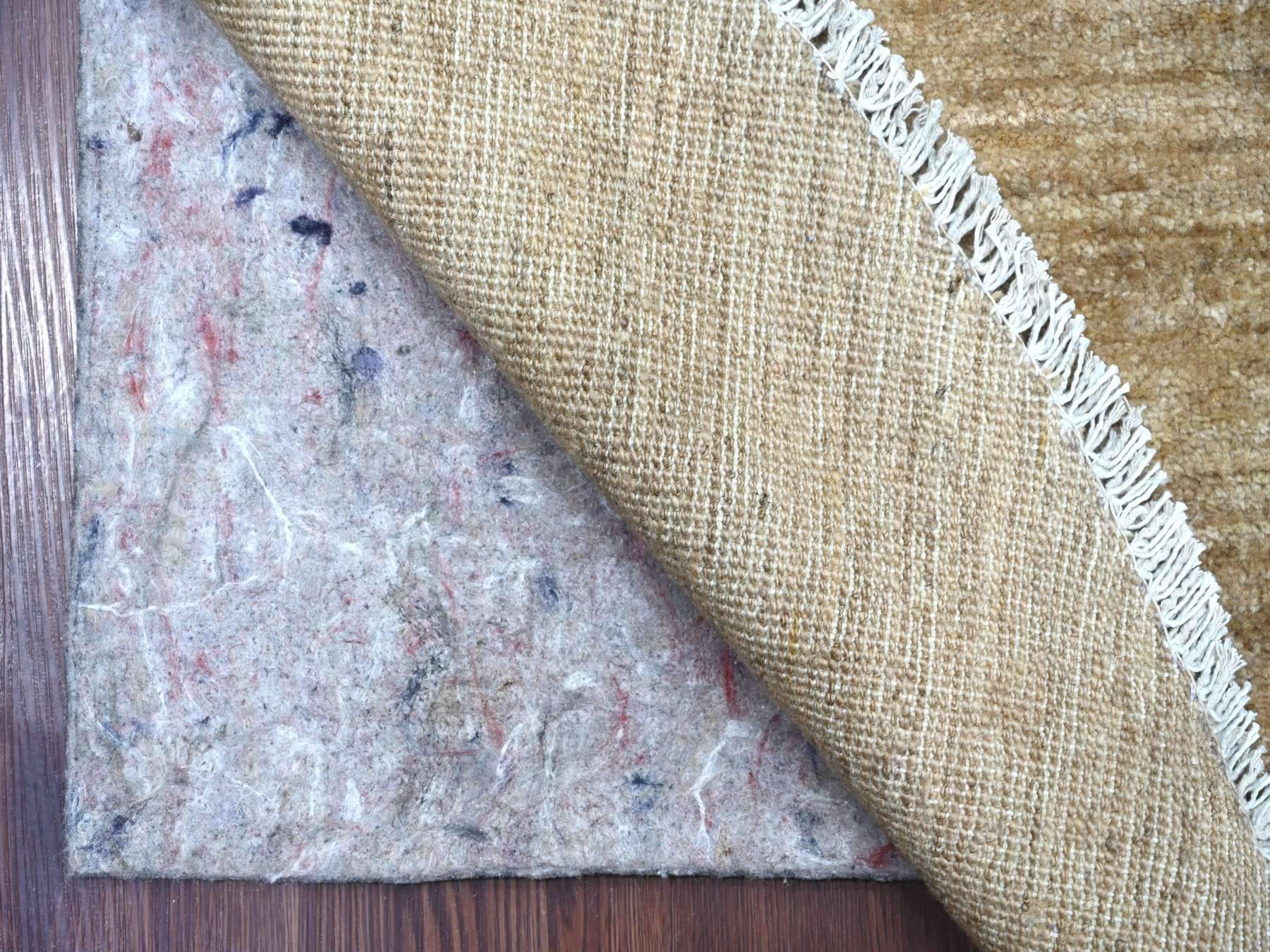 6'x6' Khaki Brown, Plain Solid Pattern, Hand Knotted, Hand Spun Ghazni Wool, Lush and Plush, Round, Oriental Rug HR21837 - Image 2