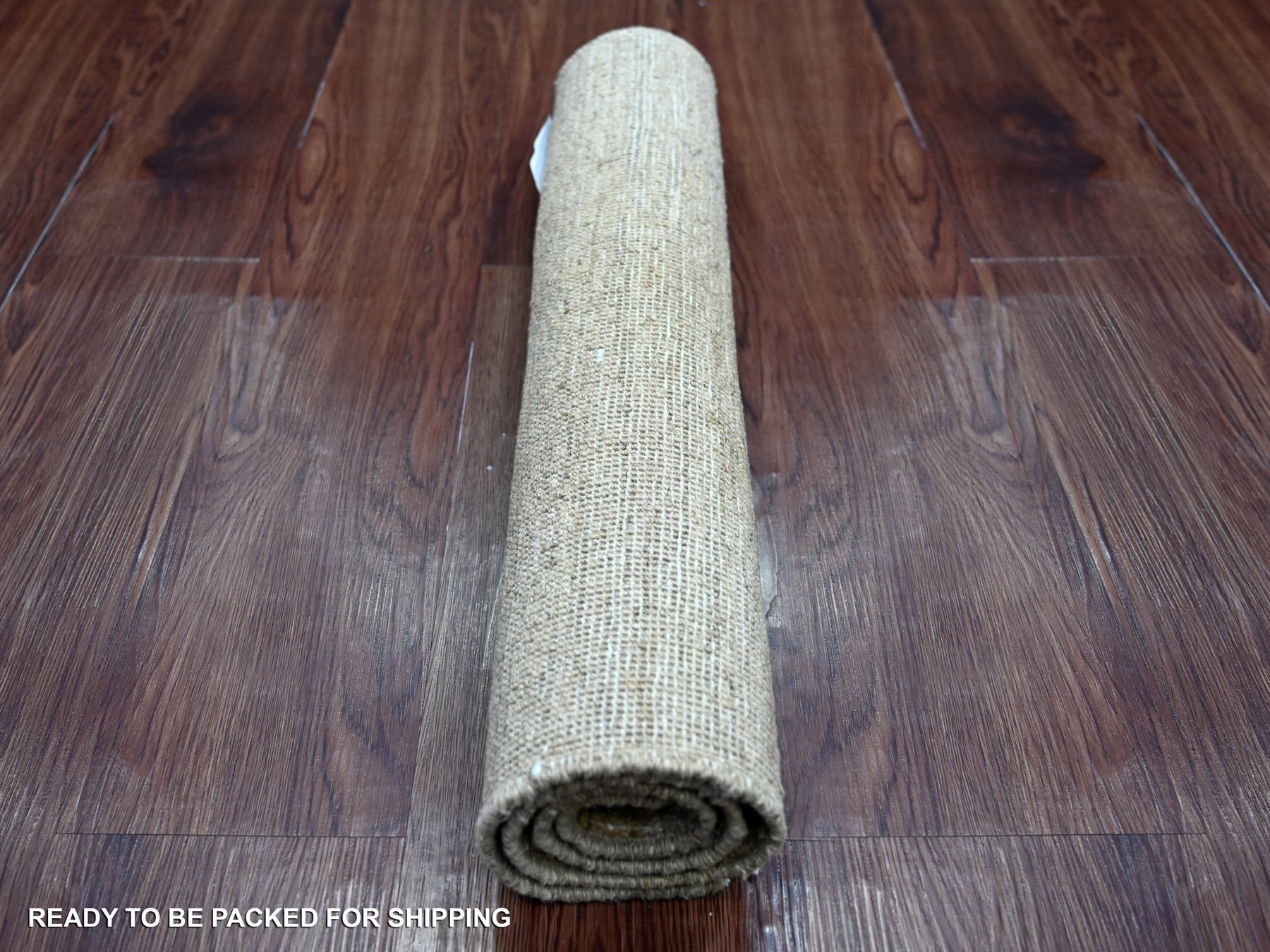 2'1"x3' Coffee Brown, Plain Solid Pattern, Hand Knotted, Hand Spun Ghazni Wool, Lush and Plush, Mat, Sample, Oriental Rug HR21938 - Image 4