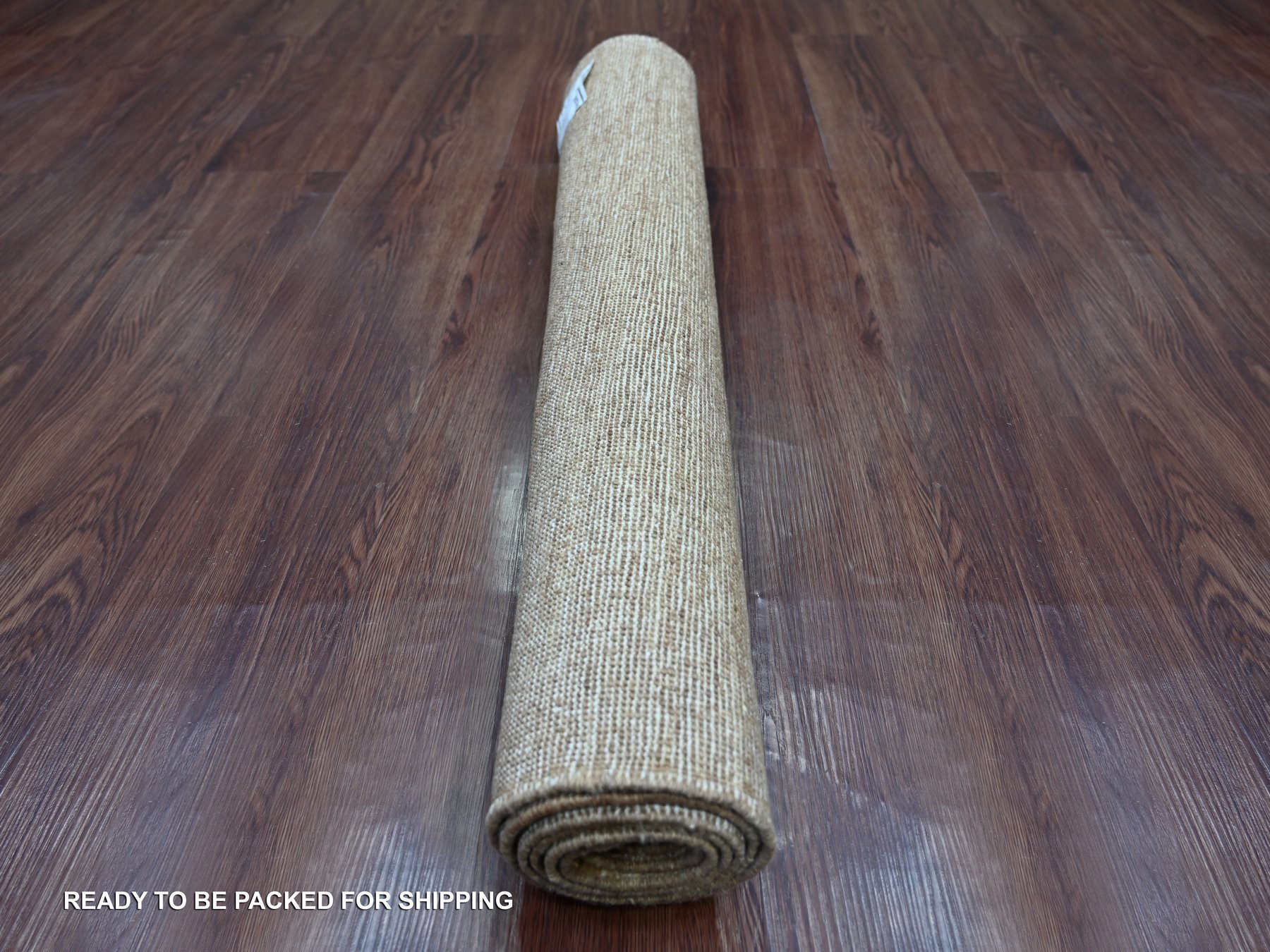 3'x6' Coffee Brown, Plain Solid Pattern, Hand Knotted, Hand Spun Ghazni Wool, Lush and Plush, Runner, Oriental Rug HR21945 - Image 4