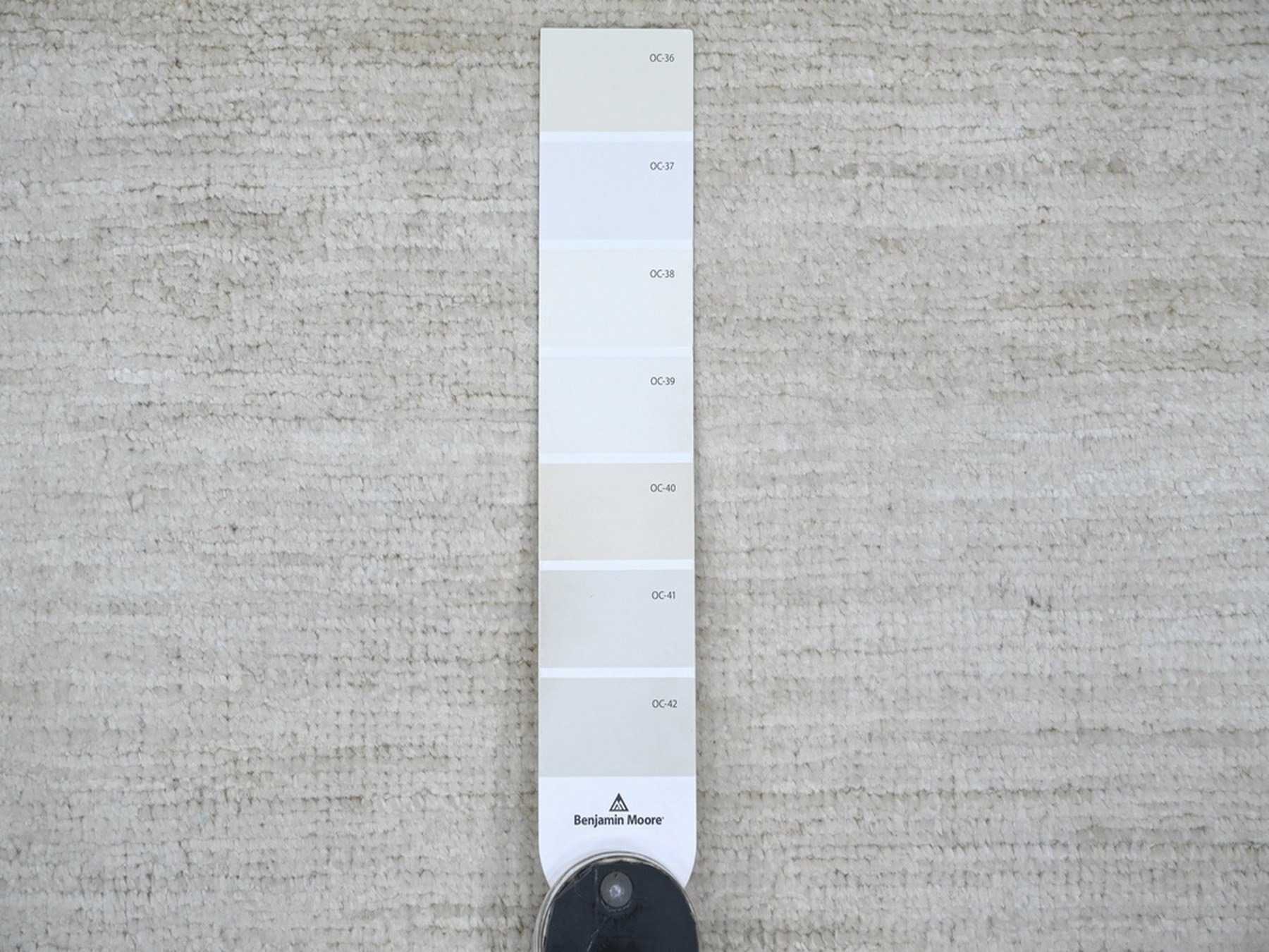 8'3"x9'3" Daisy White, Plain Solid Pattern, Hand Knotted, Hand Spun Ghazni Wool, Lush and Plush, Oriental Rug HR22158 - Image 7