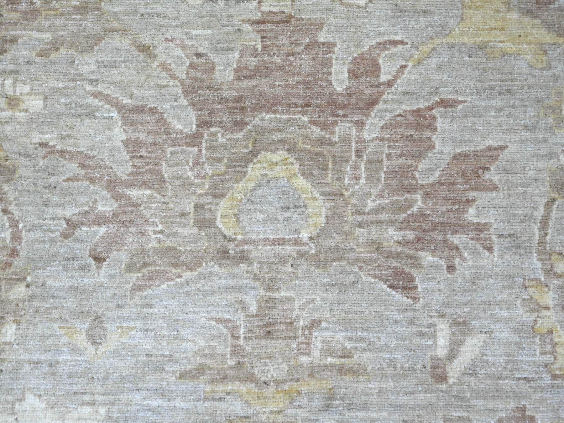 8'8"x12' Spanish Gray, Peshawar with Ziegler Mahal Design, Hand Knotted, High Mountain Wool, Denser Weave, Oriental Rug HR22227 - Image 8
