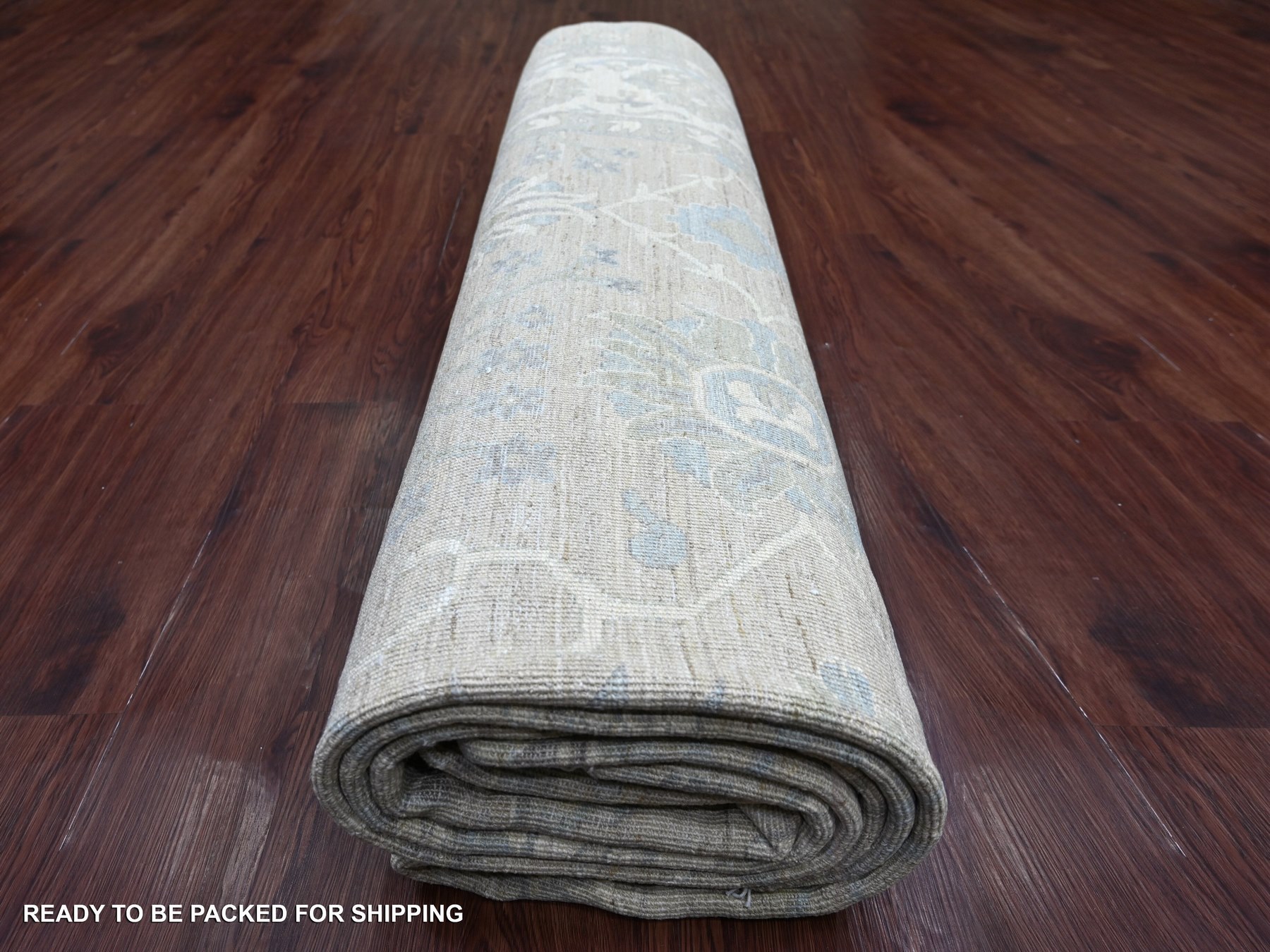 10'x13'6" Light Gray, Peshawar with Ziegler Mahal Design, Hand Knotted, High Mountain Wool, Denser Weave, Oriental Rug HR22692 - Image 9