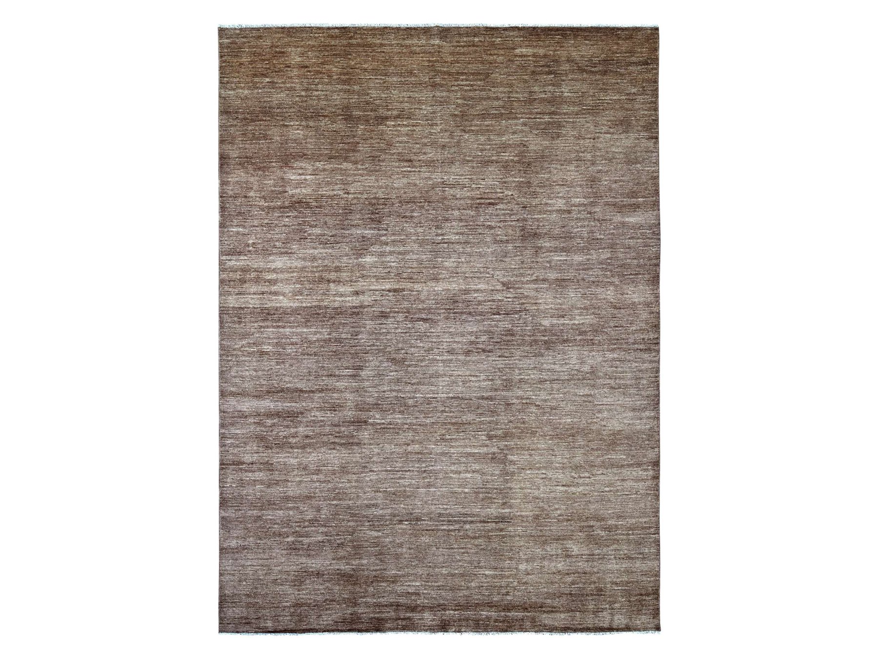 9'8"x13'4" Mocha Brown, Plain Solid Pattern, Hand Knotted, Hand Spun Ghazni Wool, Lush and Plush, Oriental Rug HR22729