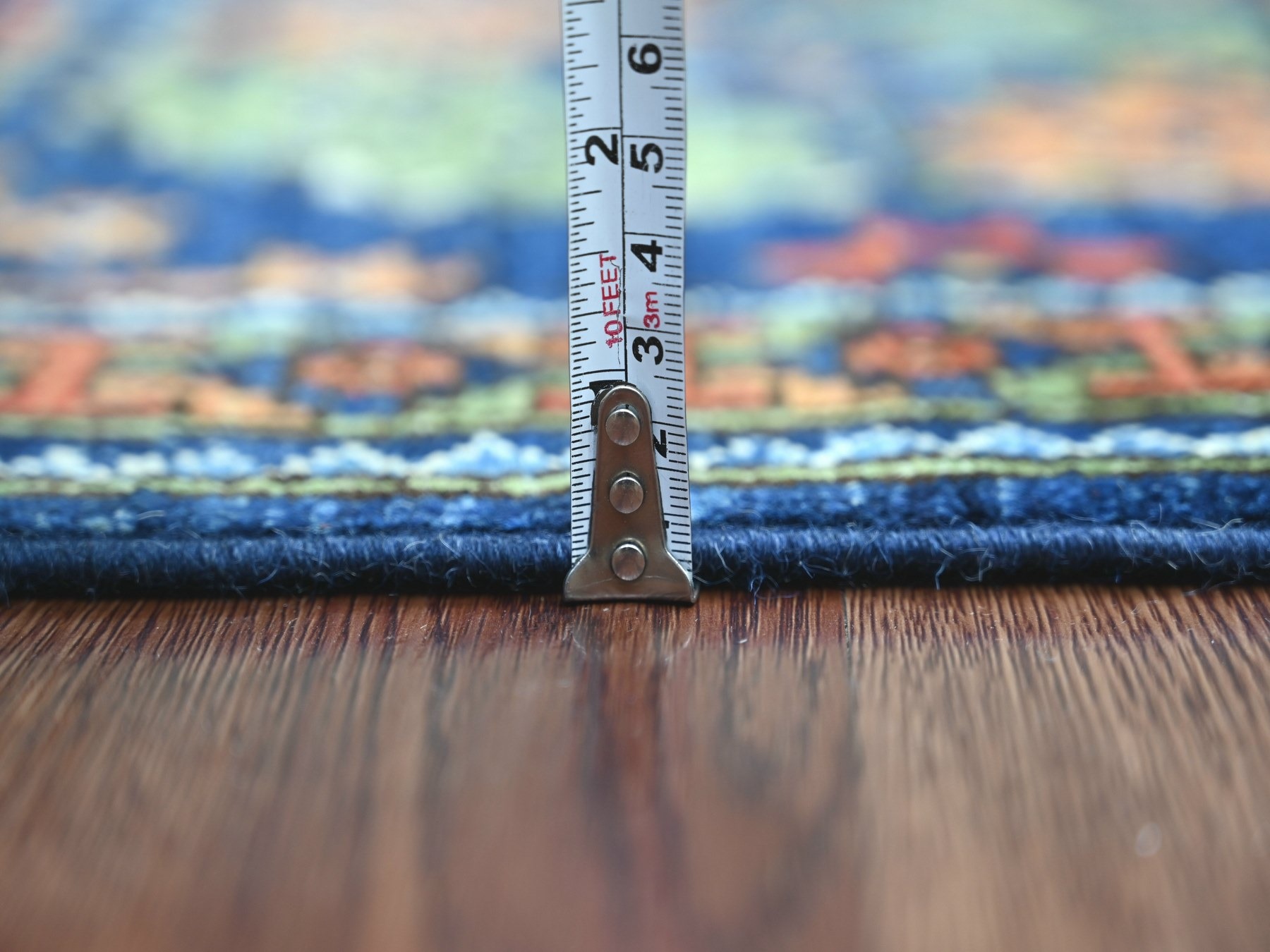 2'7"x12' Yale Blue, Afghan Ersari with Elephant Feet Design, Hand Knotted, Natural Dyes, Denser Weave, Pure Wool, Runner, Oriental Rug HR22840 - Image 5