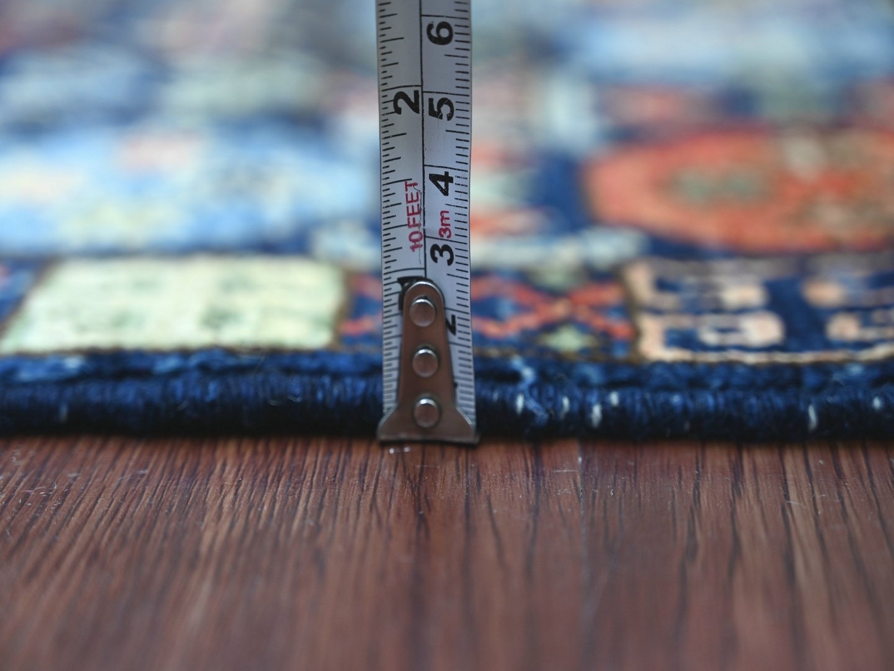 2'8"x6'4" Yale Blue, Hand Knotted, Afghan Ersari with Hutchlu Design, Reimagined, Vegetable Dyes, Denser Weave, Soft Wool, Runner, Oriental Rug HR22936 - Image 5