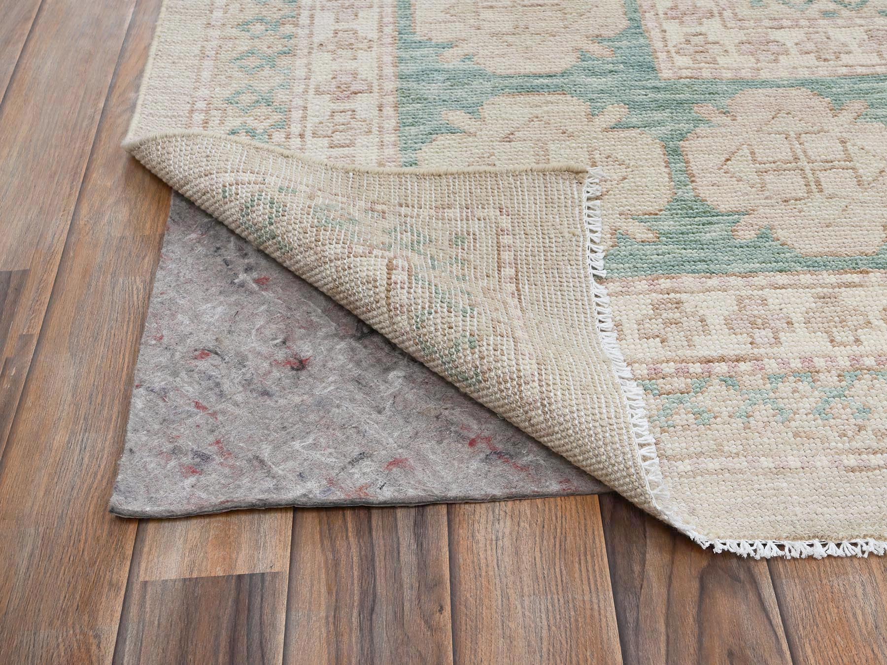9'10"x13'8" Irish Cream Brown, Anatolian Village Design, Turkish Knot, Hand Knotted, Zero Pile, Sheared Low, 100% Wool, Oriental Rug HR2679 - Image 5