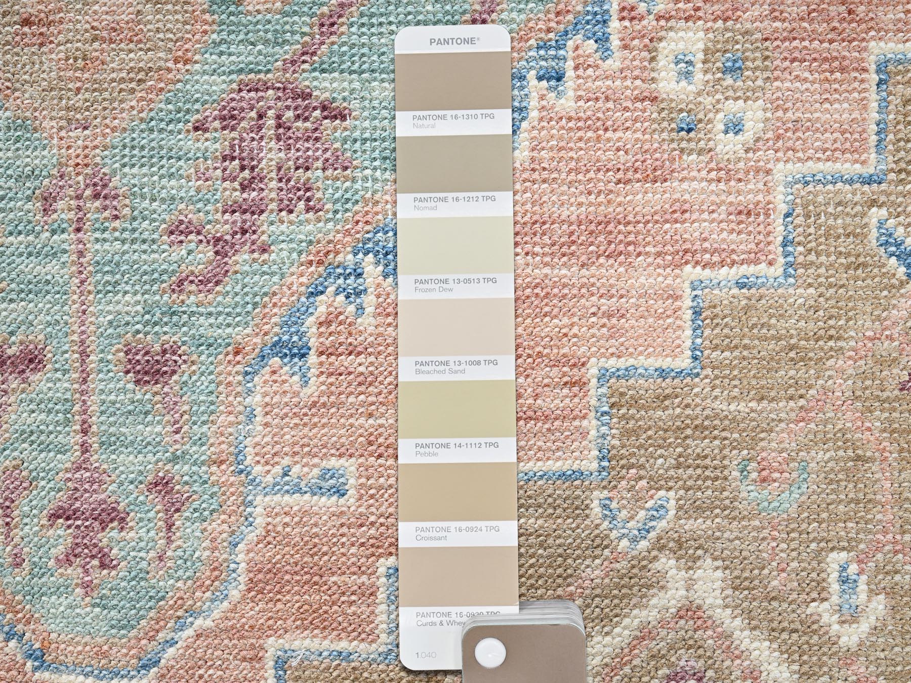 4'10"x6'10" Croissant Brown, Hand Knotted, Anatolian Village Design, Turkish Knot, Zero Pile, Sheared Low, 100% Wool, Oriental Rug HR2793 - Image 4