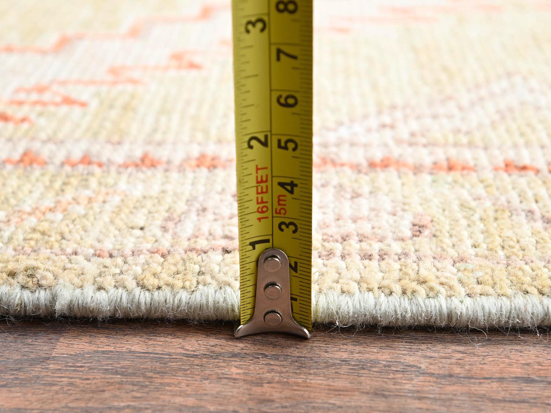 4'10"x6'9" Pebble Brown, Hand Knotted, Anatolian Village Design, Turkish Knot, Zero Pile, Sheared Low, 100% Wool, Oriental Rug HR2796 - Image 6