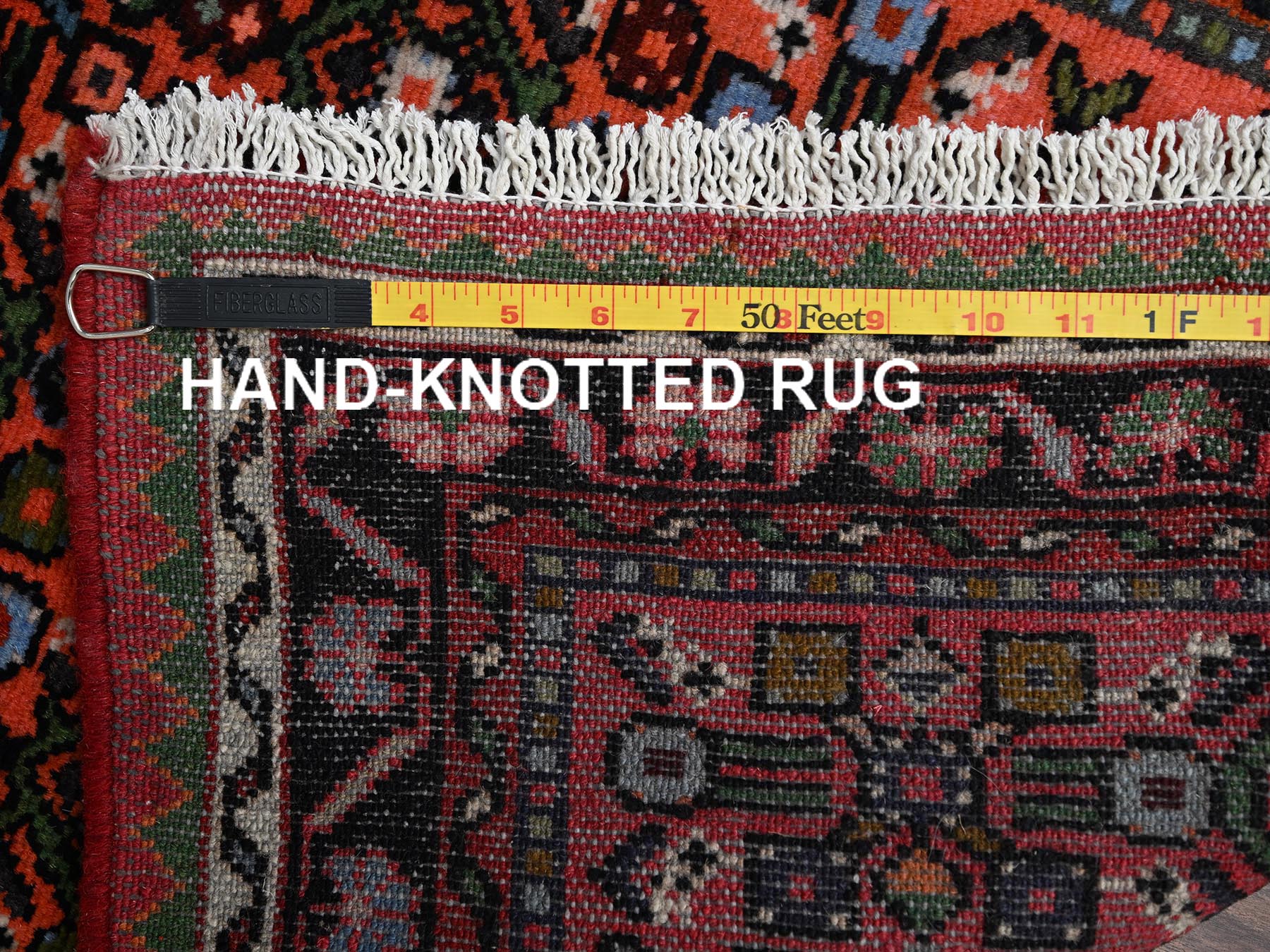 2'3"x6'4" Carrot Orange, New Persian Hussainabad with Repetitive Fish Mahi Design, Hand Knotted, Full Pile, Soft and Shiny Wool, Narrow Runner, Oriental Rug HR2134 - Image 7
