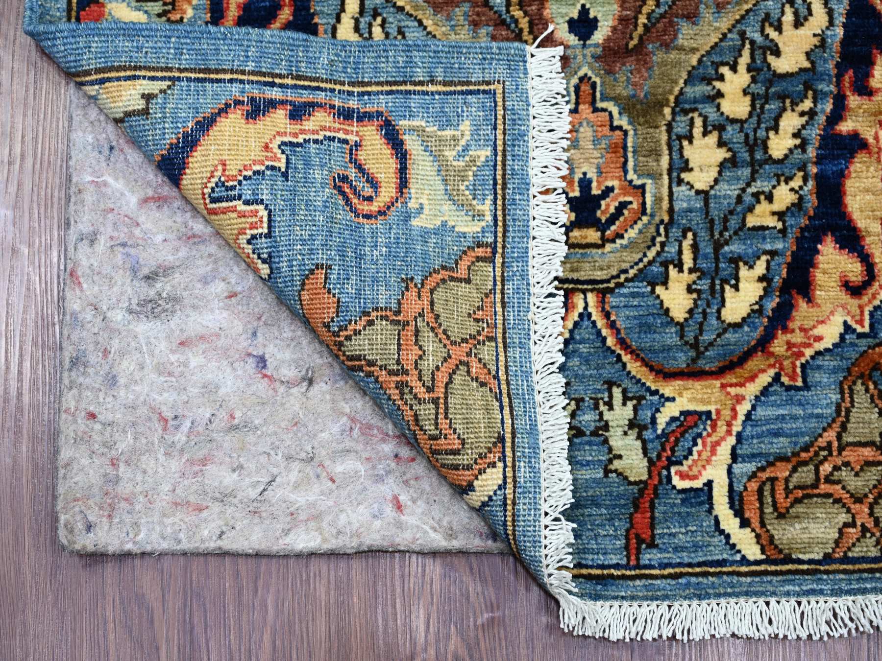 2'7"x9'10" Bayern Blue, Bijar Garus Design, Hand Knotted, High Mountain Wool, Aryana Grade, Soft Pile, Vegetable Dyes, Densely Woven, Runner, Oriental Rug HR21579 - Image 2