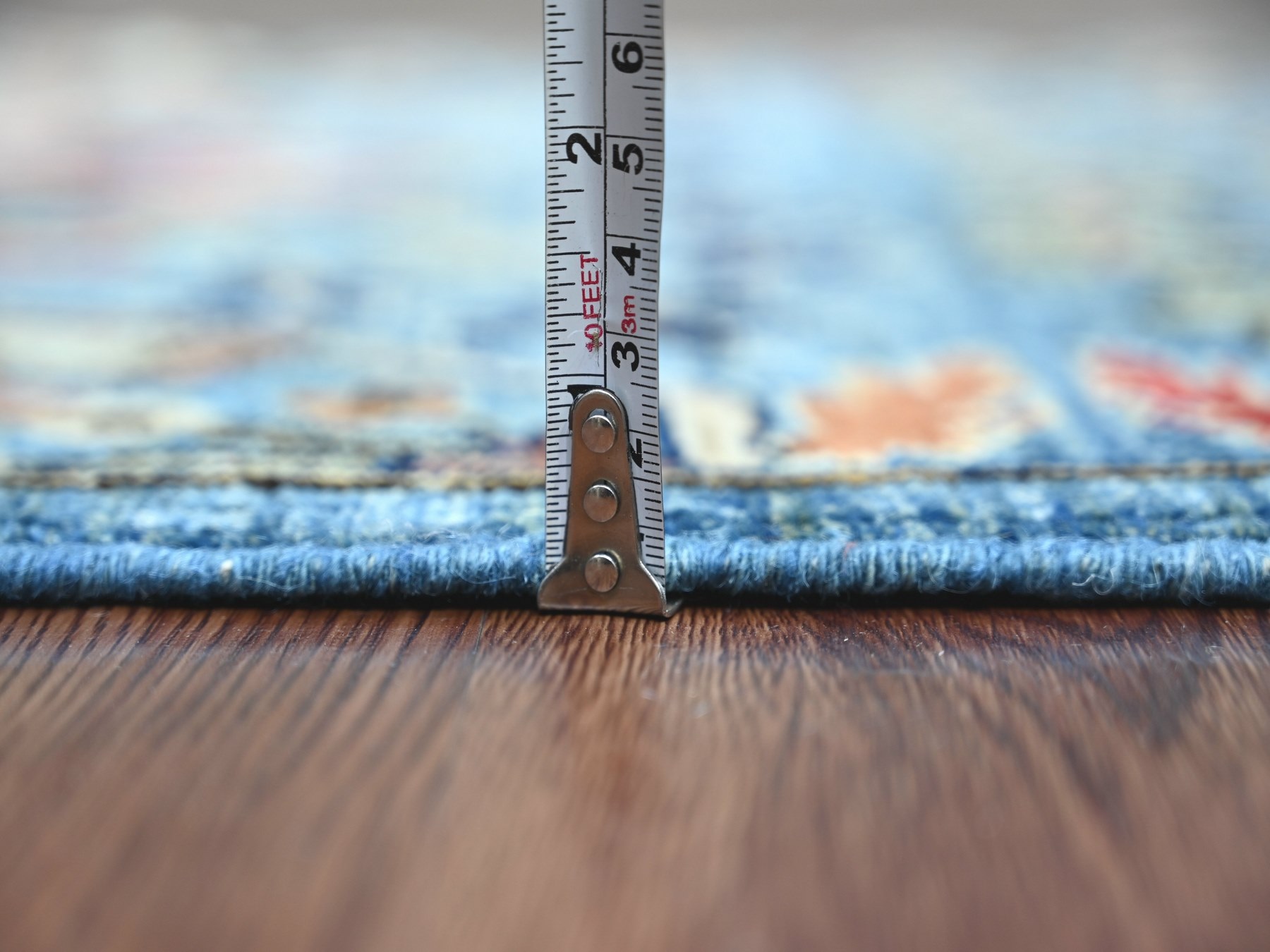 2'7"x9'10" Bayern Blue, Bijar Garus Design, Hand Knotted, High Mountain Wool, Aryana Grade, Soft Pile, Vegetable Dyes, Densely Woven, Runner, Oriental Rug HR21579 - Image 5