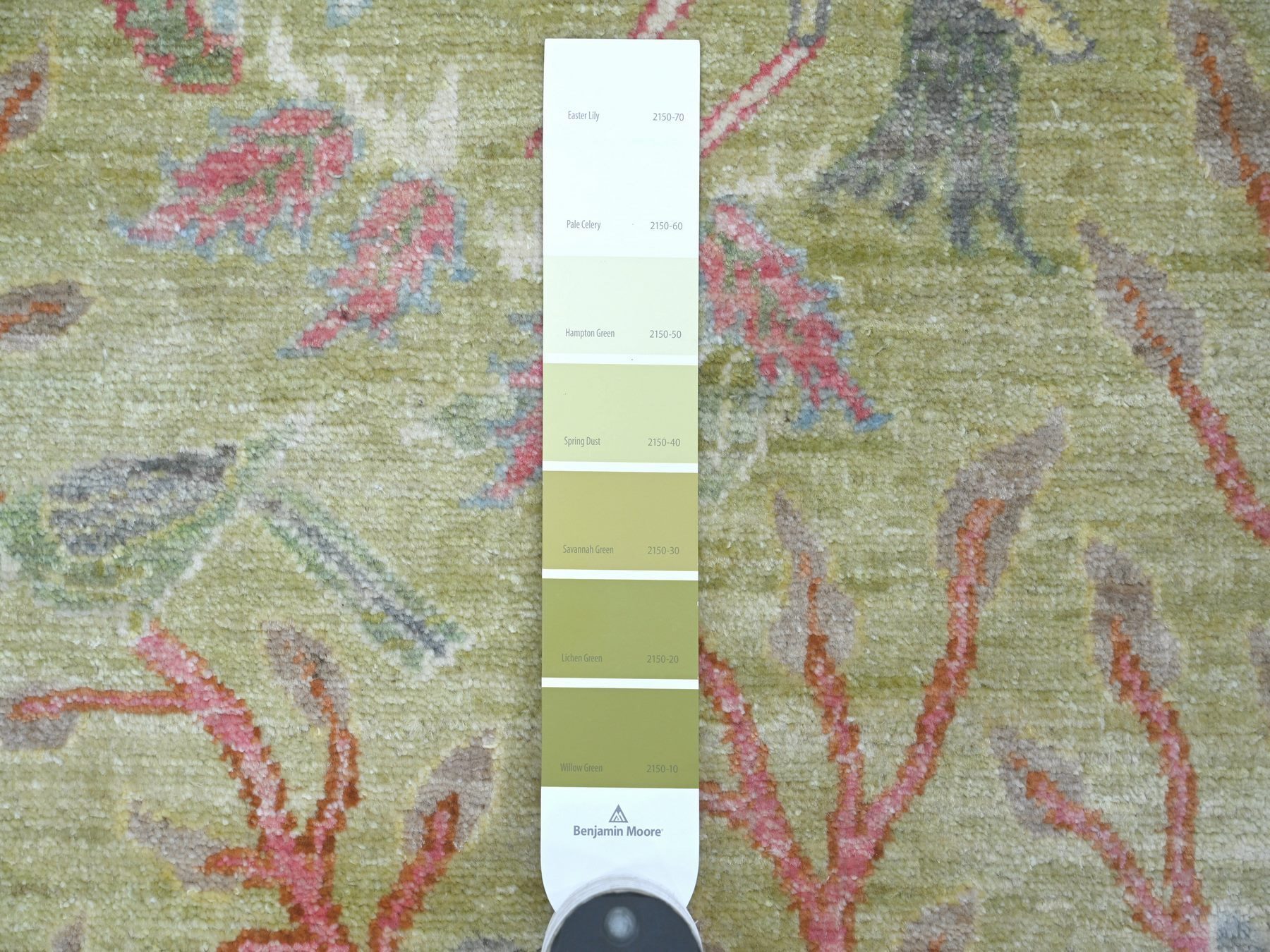 2'6"x5'9" Lime Green, Afghan Peshawar with Colorful Birds of Paradise Design, Hand Knotted, Soft Wool, Natural Dyes, Runner, Oriental Rug HR21635 - Image 3