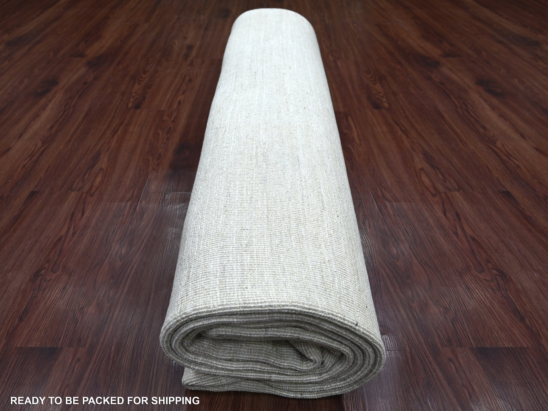 9'x12' Daisy White, Plain Solid Pattern, Hand Knotted, Hand Spun Ghazni Wool, Lush and Plush, Oriental Rug HR22095 - Image 9