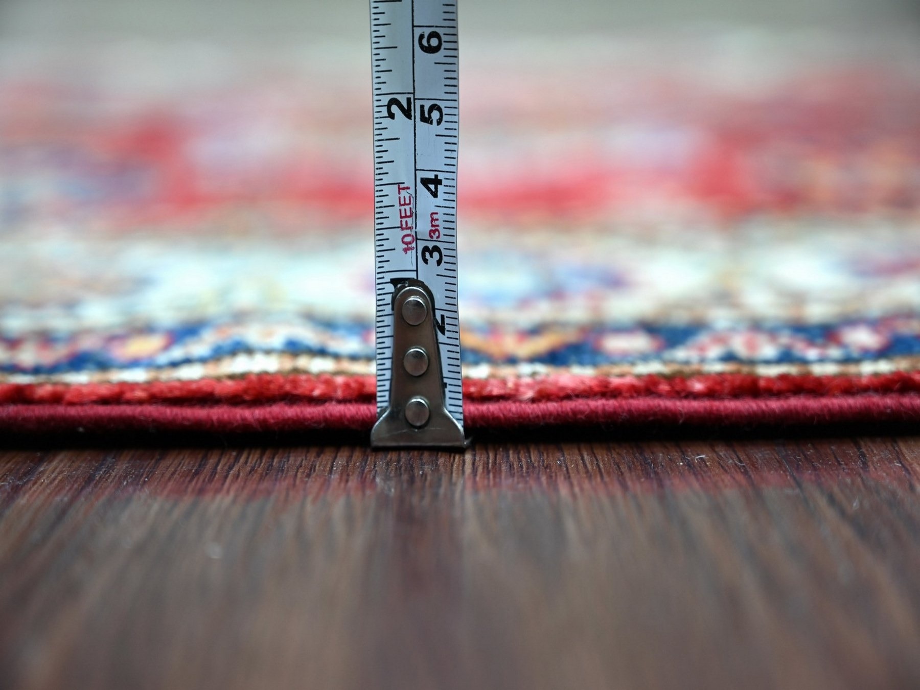 2'7"x13' Berry Red, Vegetable Dyes, Natural Wool, Hand Knotted, Afghan Super Kazak with Geometric Medallions Design, Runner, Oriental Rug HR22141 - Image 5