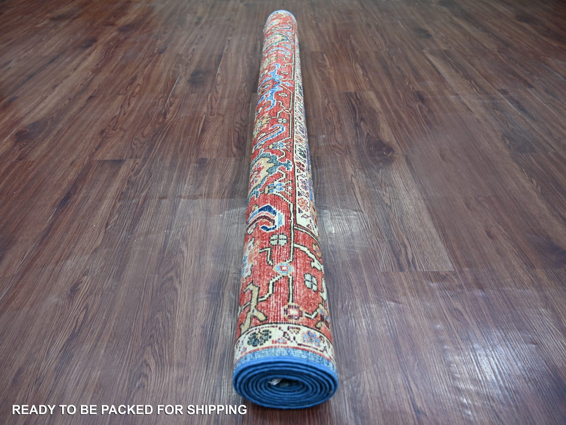 5'10"x9'1" Marlin Blue, Peshawar with Bijar Garus Design, Hand Knotted, High Mountain Wool, Aryana Grade, Soft Pile, Vegetable Dyes, Densely Woven, Oriental Rug HR22251 - Image 4