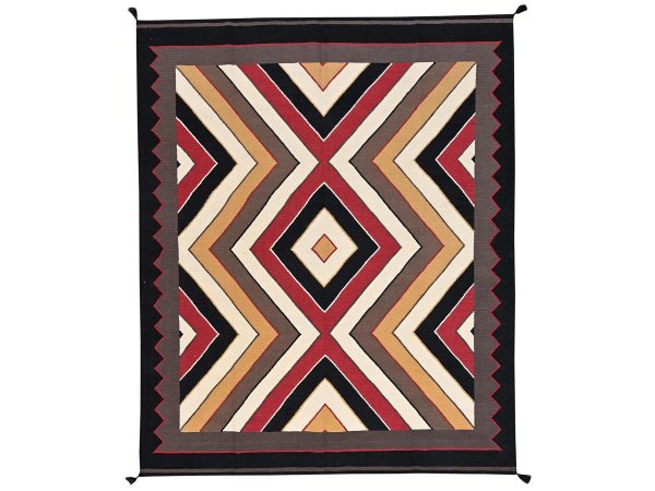 8'3"x10'1" Colorful, Flat Weave, American Indian Southwest Geometric Design, Hand Woven, 100% Wool, Oriental Rug HR2266