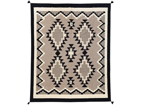 8'x10' Khaki Brown, Hand Woven, American Indian Southwest Geometric Design, Flat Weave, 100% Wool, Oriental Rug HR2316