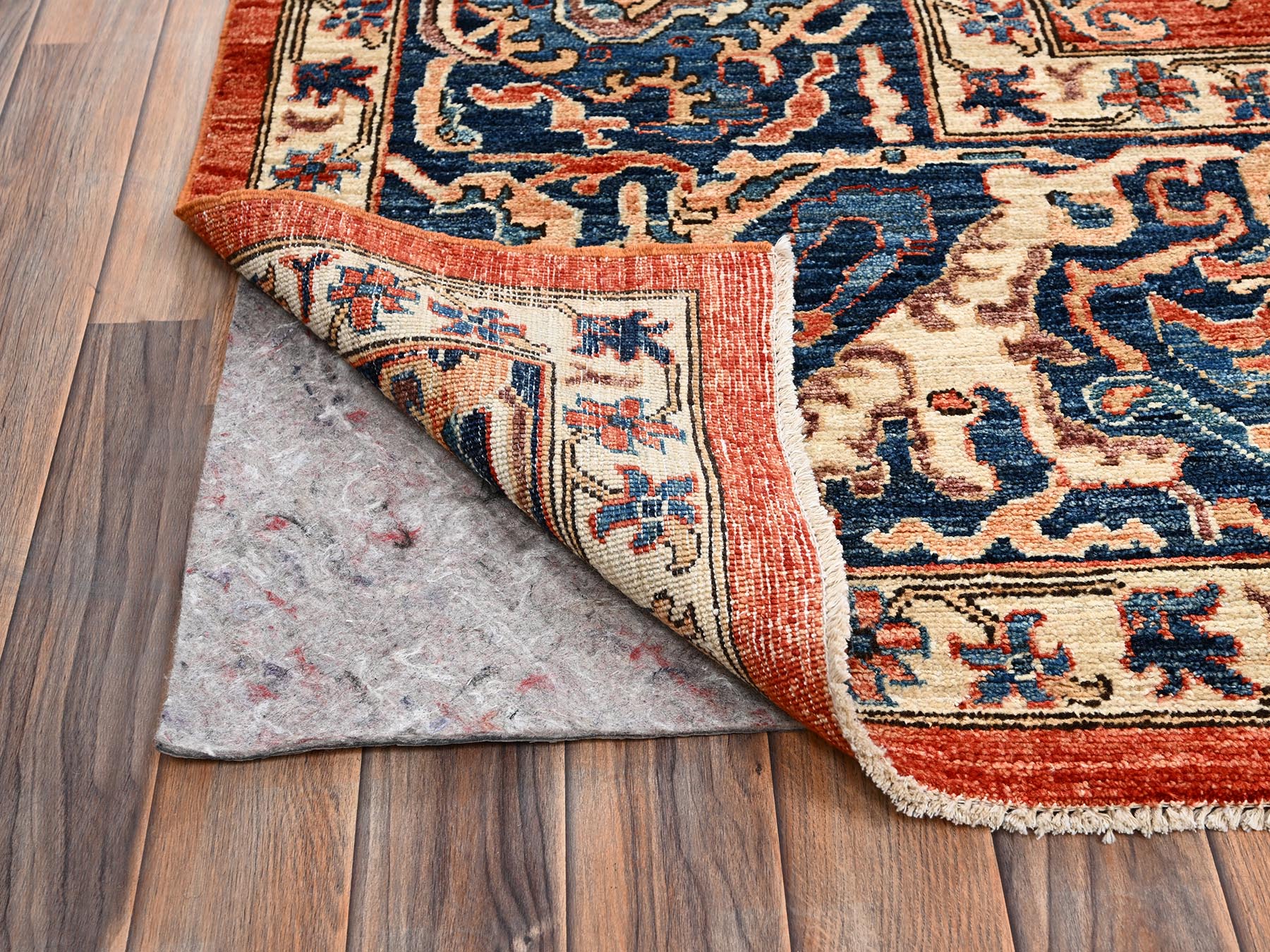 10'x14' Burnt Orange, Bijar Garus Design, High Mountain Wool, Hand Knotted, Vegetable Dyes, Aryana Collection, Soft Pile, Densely Woven, Oriental Rug HR2358 - Image 5