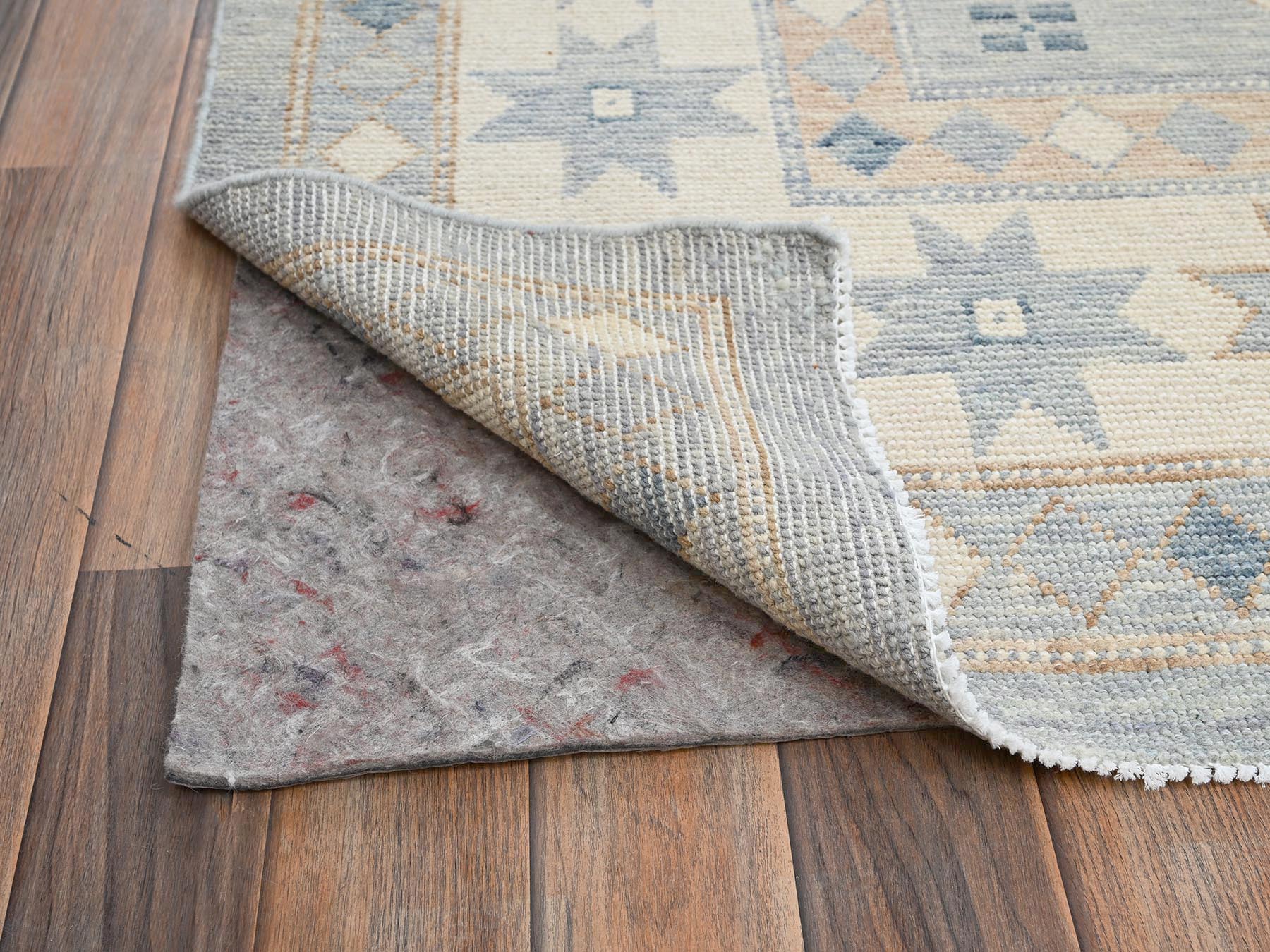 10'x14'1" Misty Gray, Anatolian Village Design, Turkish Knot, Hand Knotted, Zero Pile, Sheared Low, 100% Wool, Oriental Rug HR2560 - Image 5