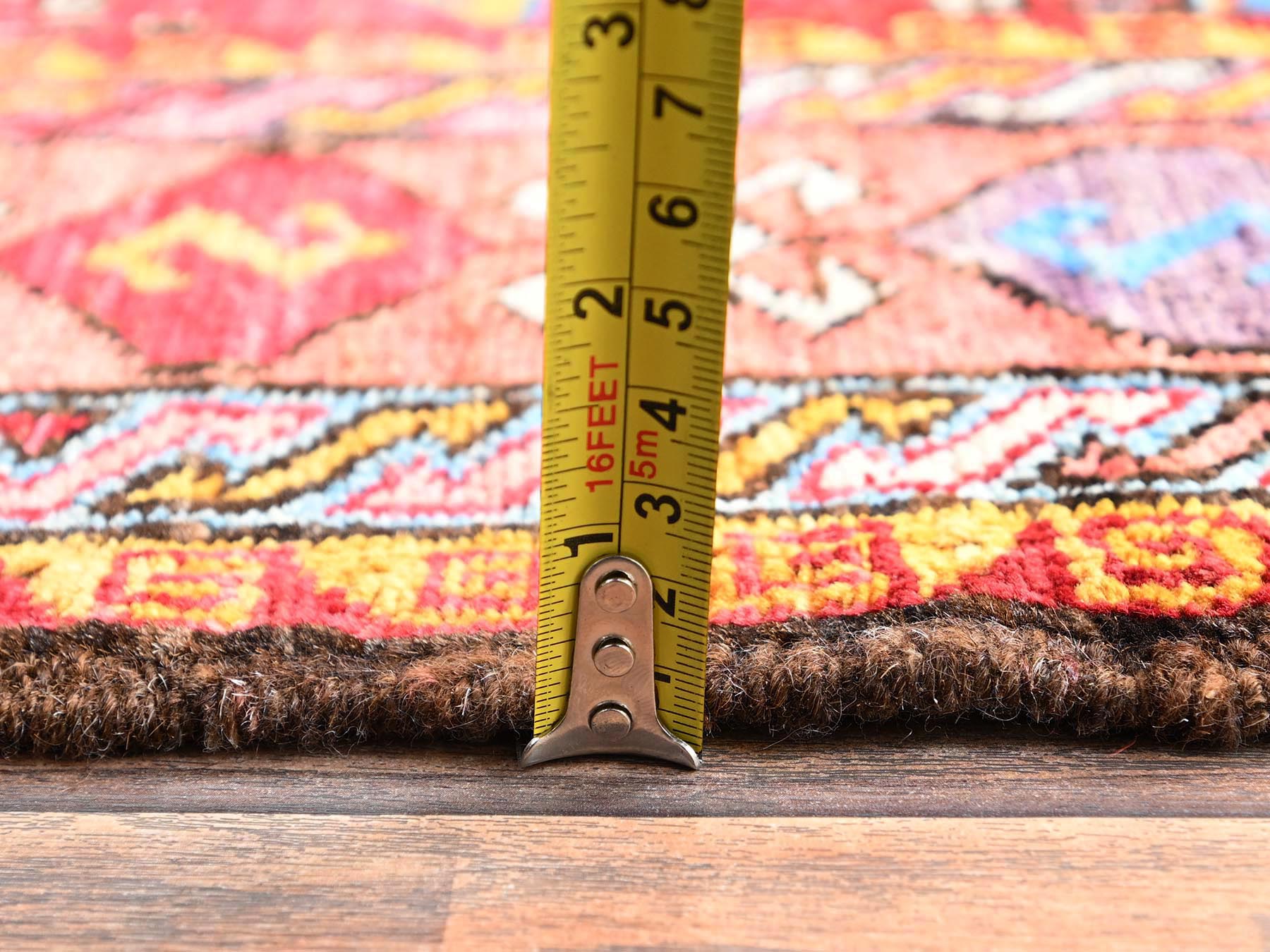 5'x6'10" Colorful, Afghan Ersari with Turkish Knot, Antique Caucasian Motif, Small Bird Figurines, Vegetable Dyes, Densely Woven, Hand Knotted, Soft and Velvety Wool, Oriental Rug HR2669 - Image 6