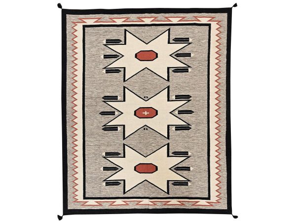 8'4"x9'9" Khaki Brown, American Indian Southwest Geometric Design, Flat Weave, Hand Woven, 100% Wool, Oriental Rug HR2695