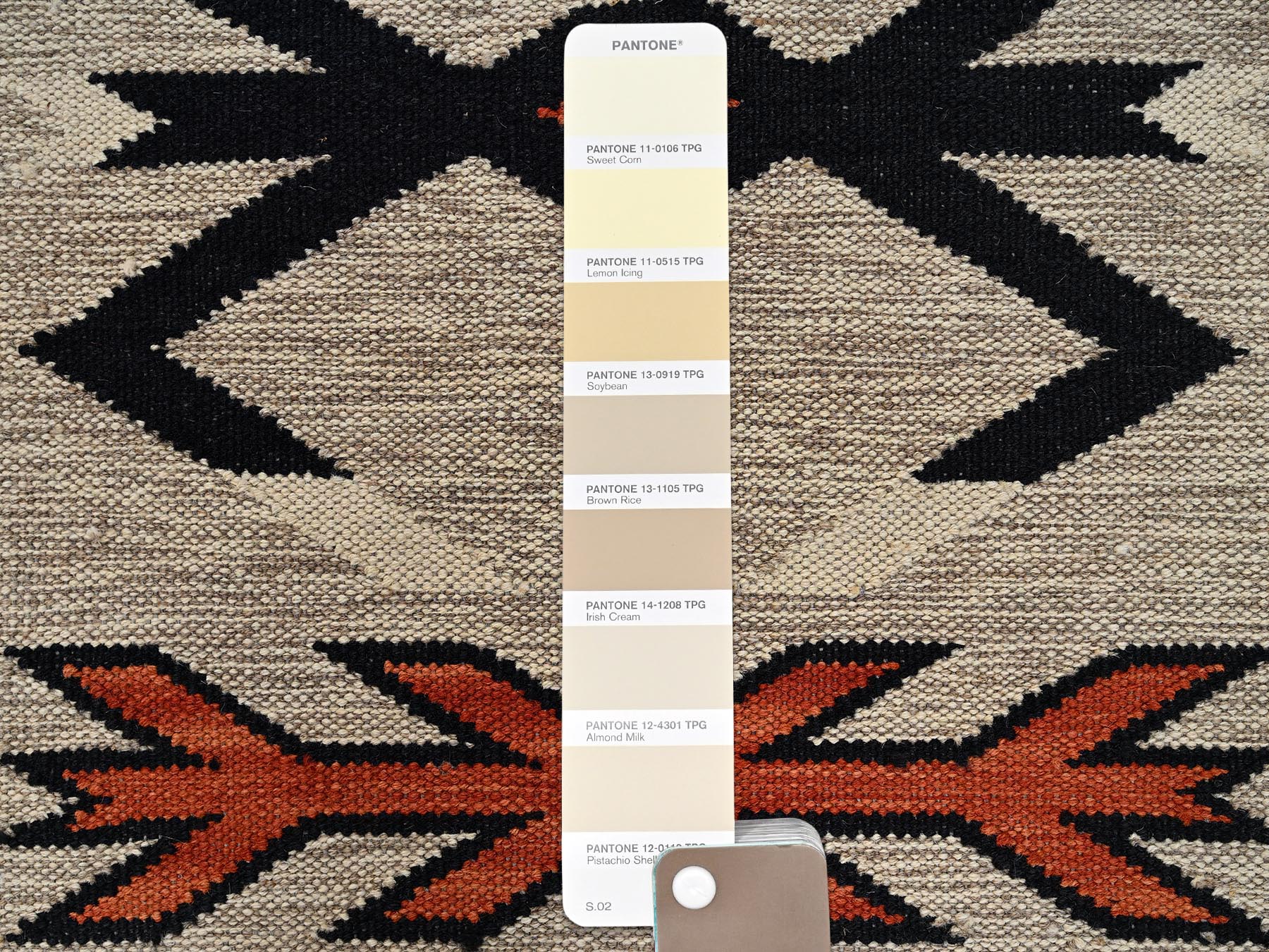 5'4"x7' Khaki Brown, American Indian Southwest Geometric Design, Flat Weave, Hand Woven, 100% Wool, Oriental Rug HR2696 - Image 5