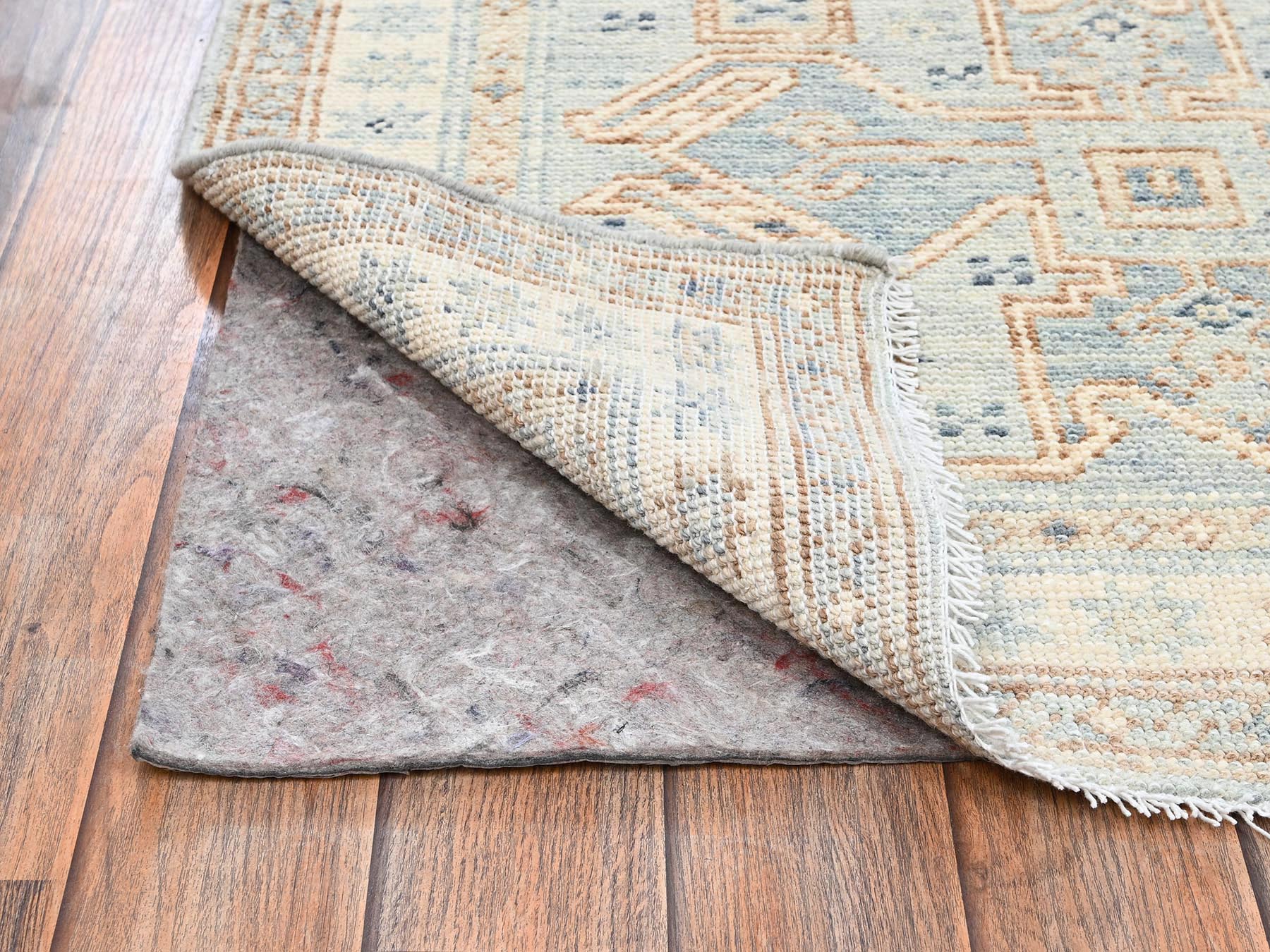 3'x4'7" Misty Gray, Anatolian Village Design, Turkish Knot, Hand Knotted, Zero Pile, Sheared Low, 100% Wool, Oriental Rug HR2763 - Image 3