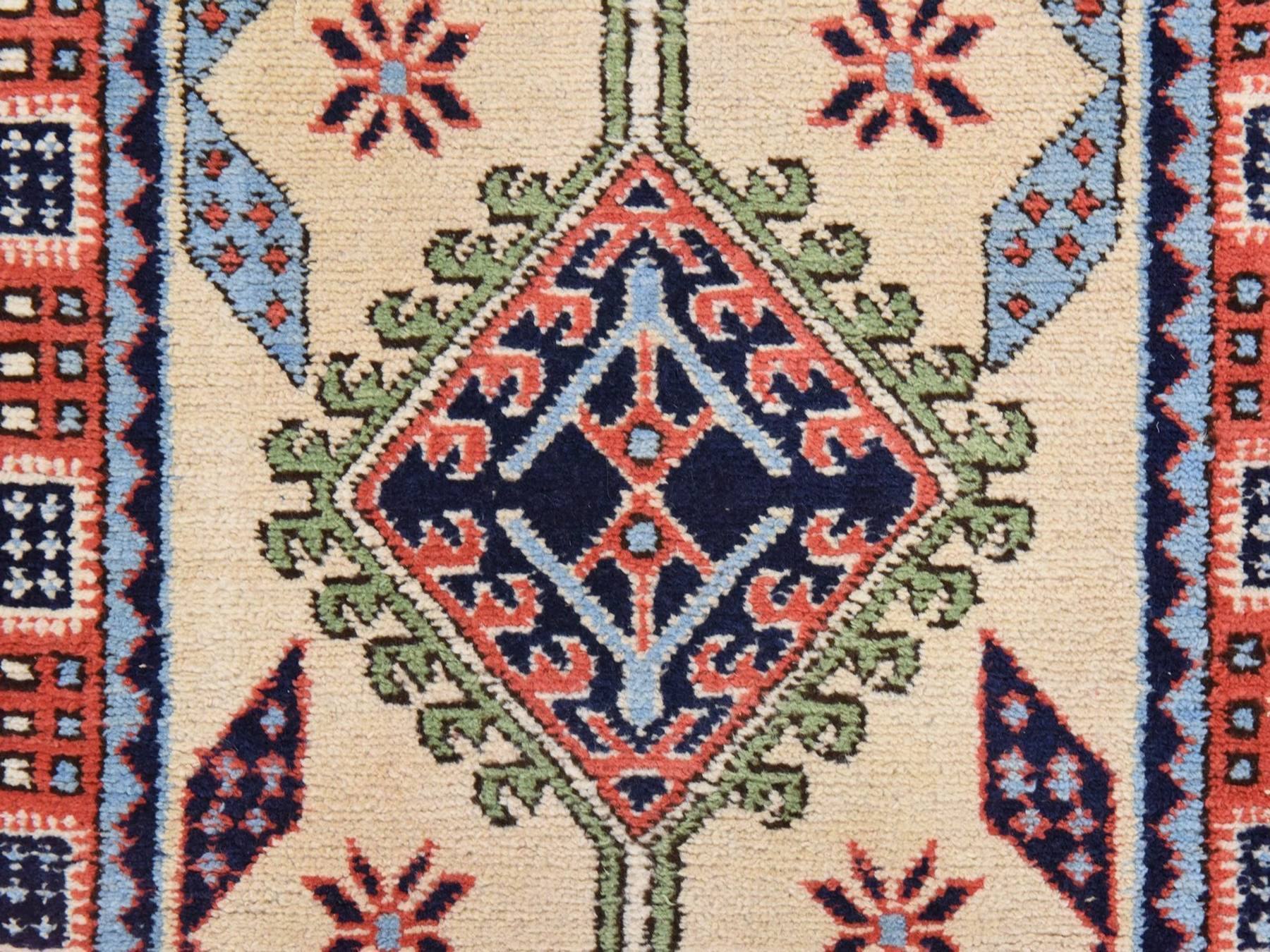 2'6"x13'1" Reed Yellow, Vintage Persian Meshkin, Full Pile and Clean, 100% Wool, Hand Knotted, Runner, Oriental Rug HR78441 - Image 3