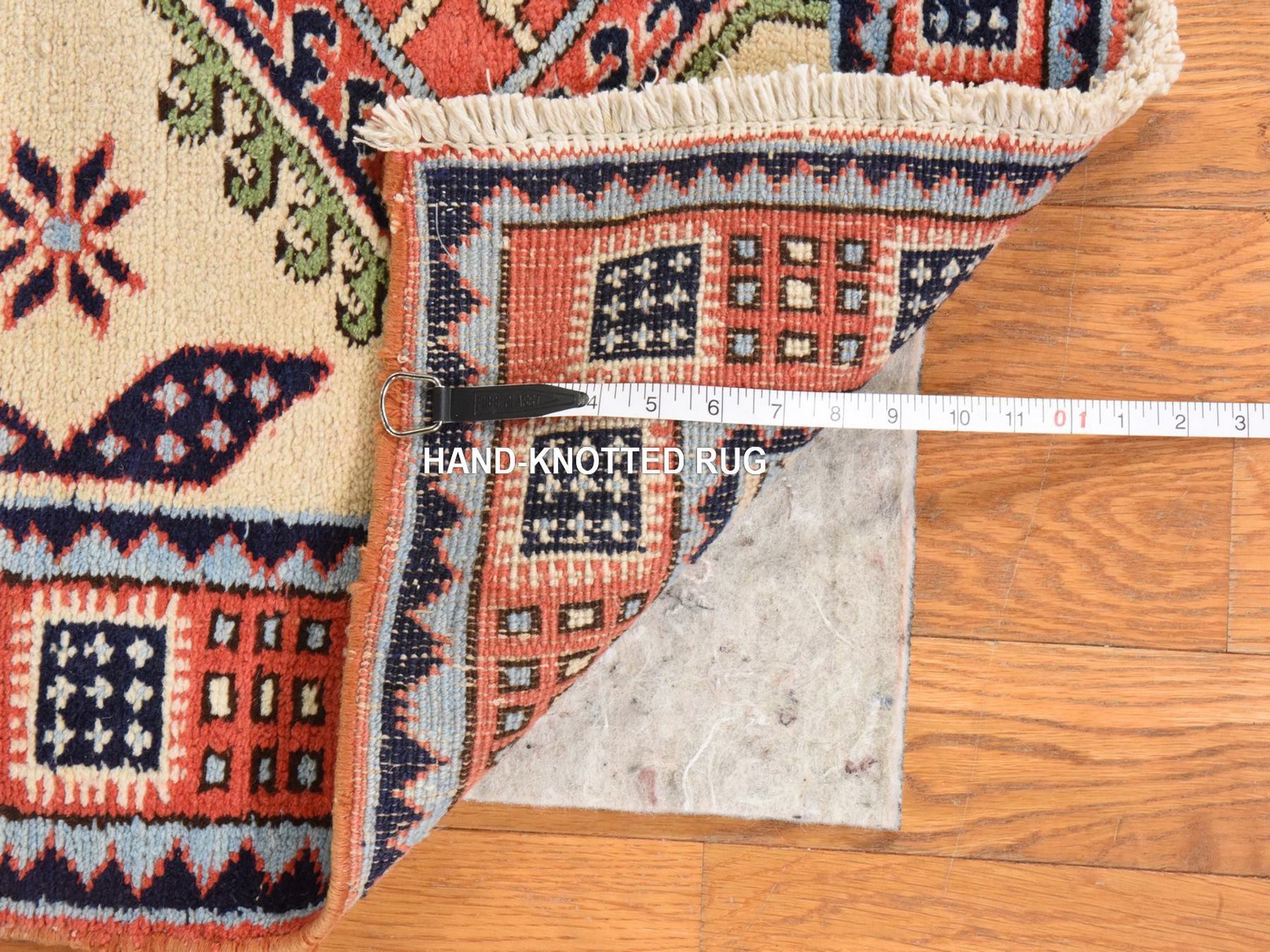2'6"x13'1" Reed Yellow, Vintage Persian Meshkin, Full Pile and Clean, 100% Wool, Hand Knotted, Runner, Oriental Rug HR78441 - Image 5
