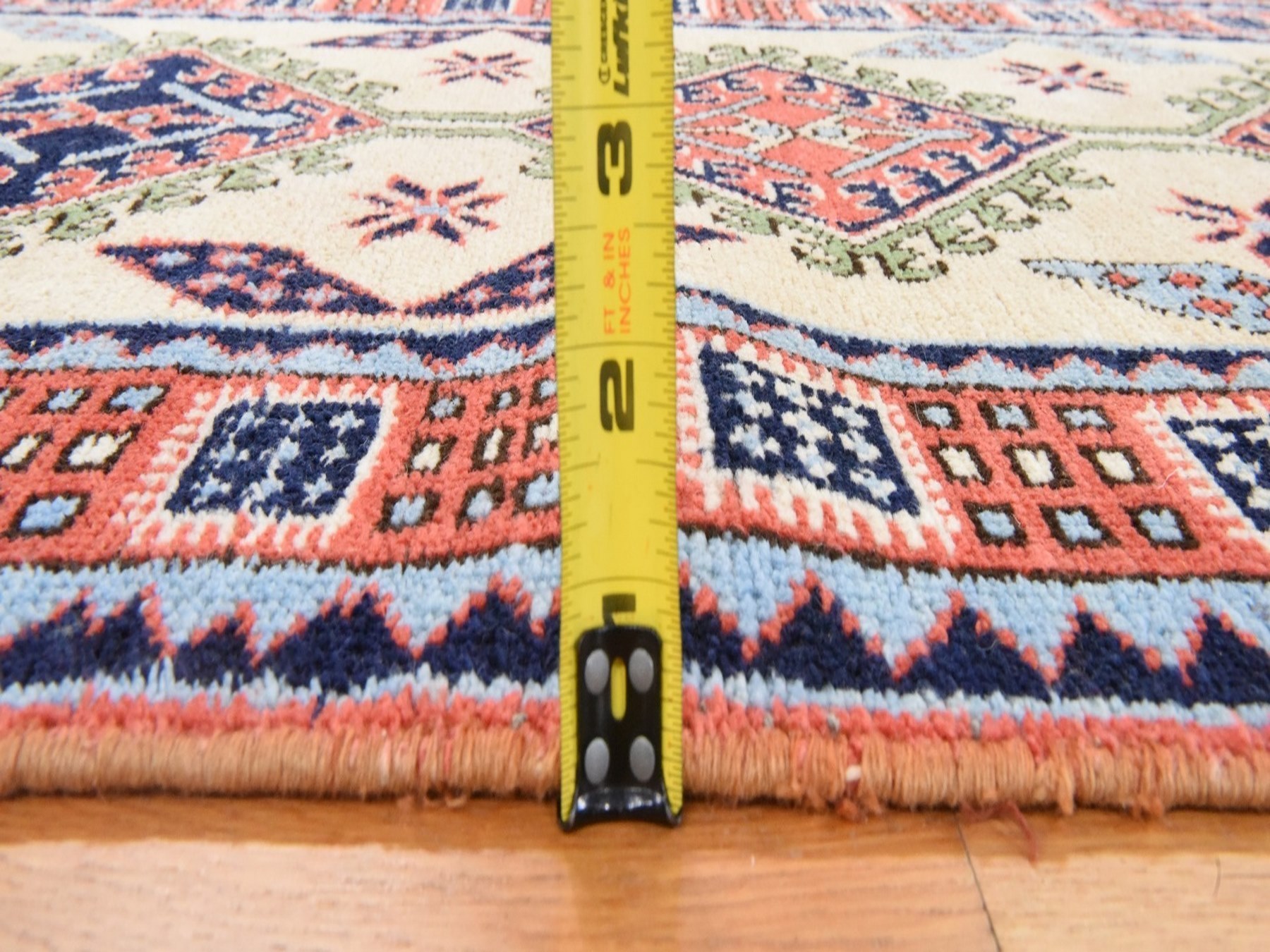 2'6"x13'1" Reed Yellow, Vintage Persian Meshkin, Full Pile and Clean, 100% Wool, Hand Knotted, Runner, Oriental Rug HR78441 - Image 6